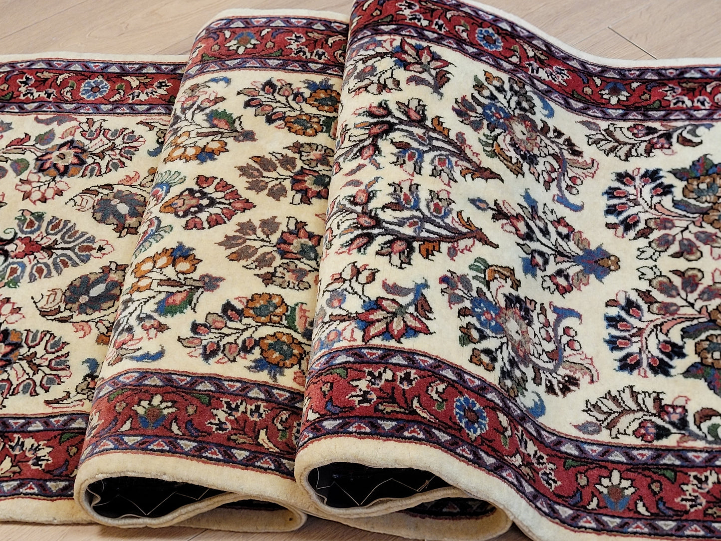 handgeknüpfter Perser Teppich aus Korkwolle mit traditionellem Sarough 80X310cm