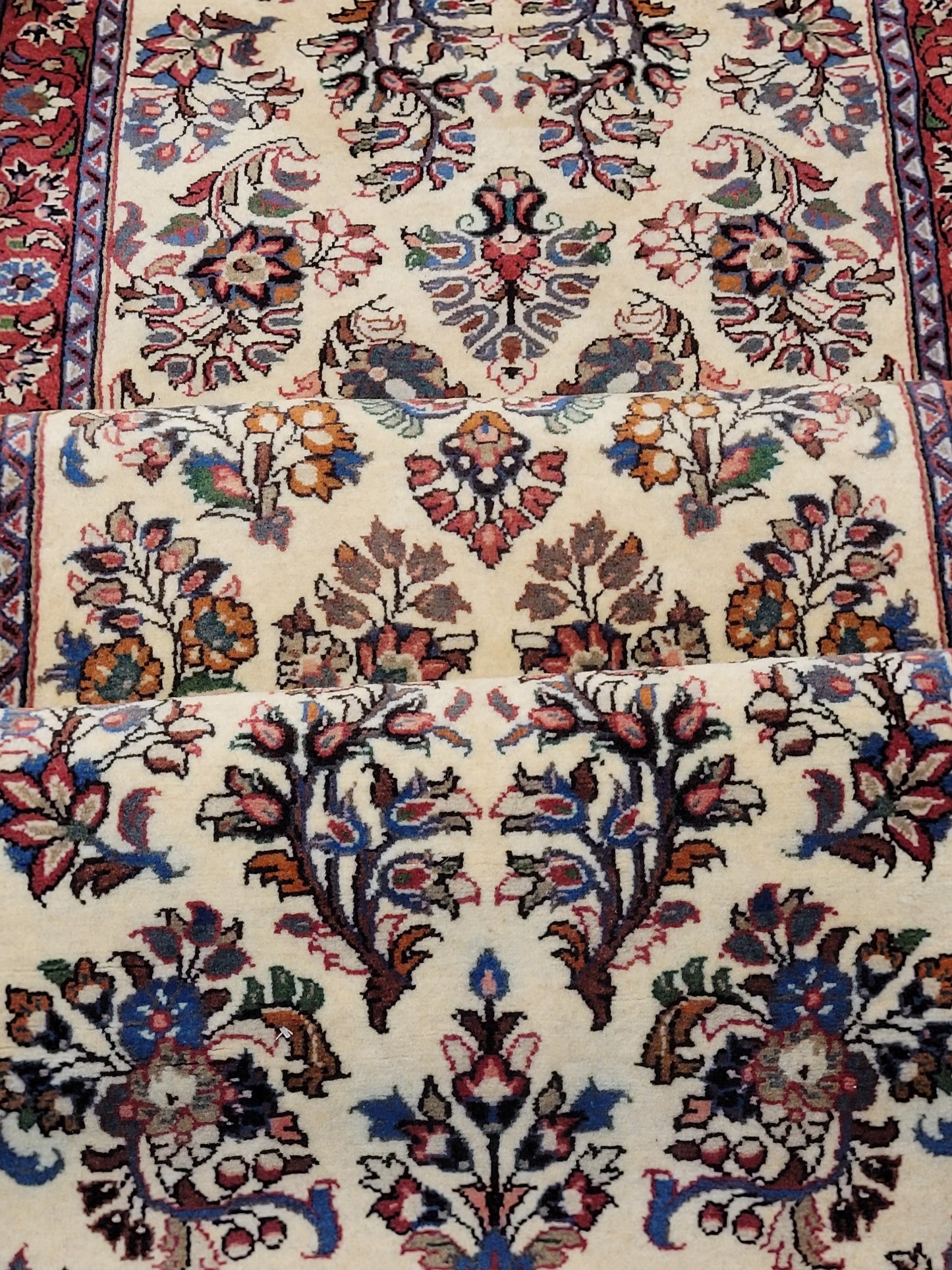 handgeknüpfter Perser Teppich aus Korkwolle mit traditionellem Sarough 80X310cm