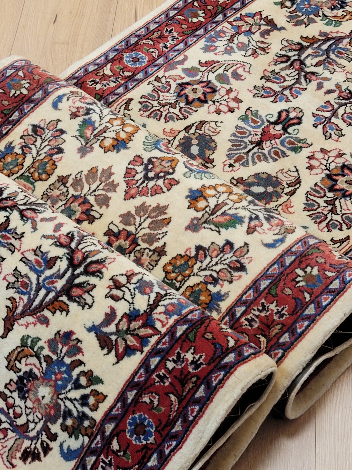 handgeknüpfter Perser Teppich aus Korkwolle mit traditionellem Sarough 80X310cm