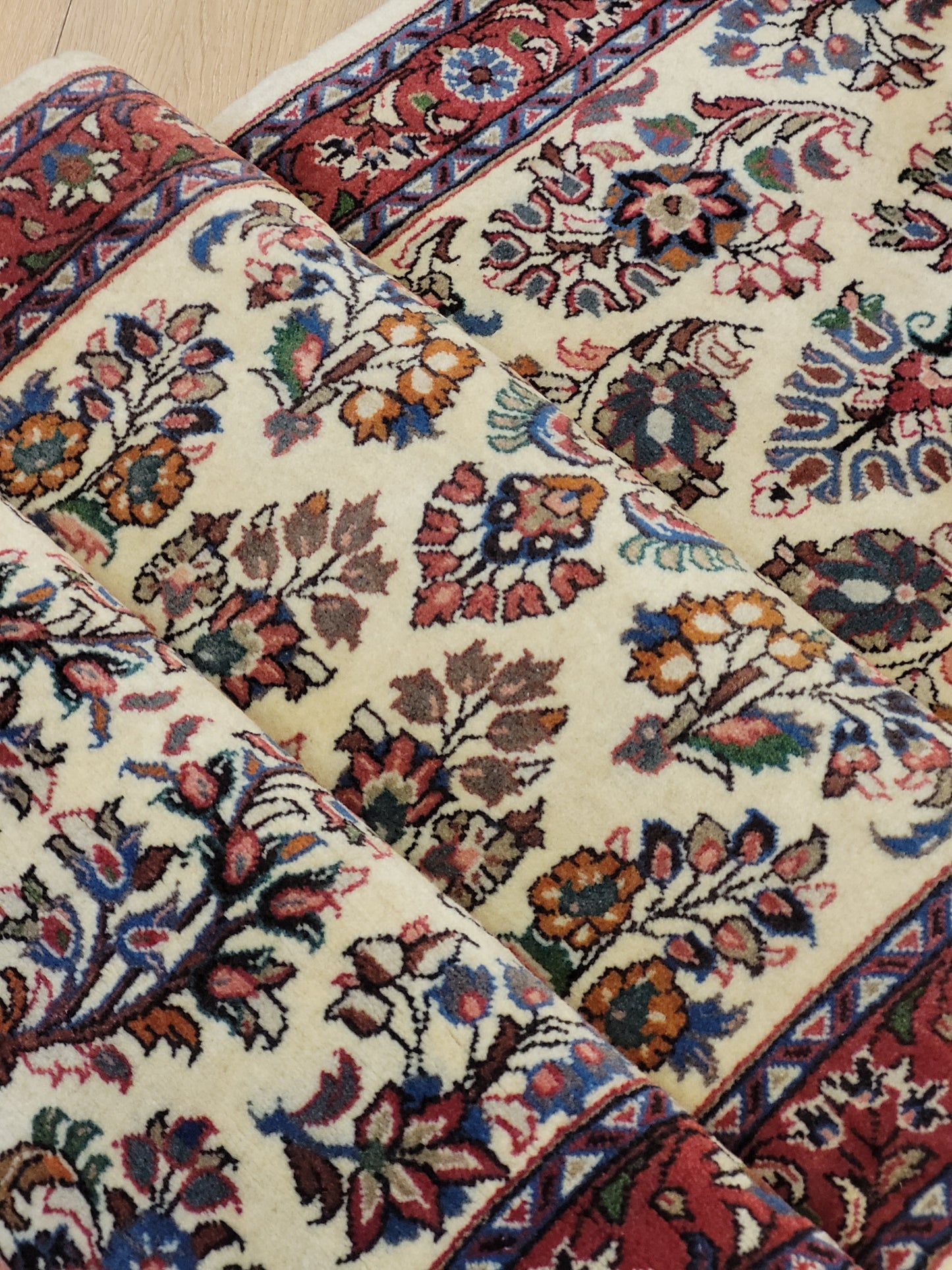 handgeknüpfter Perser Teppich aus Korkwolle mit traditionellem Sarough 80X310cm