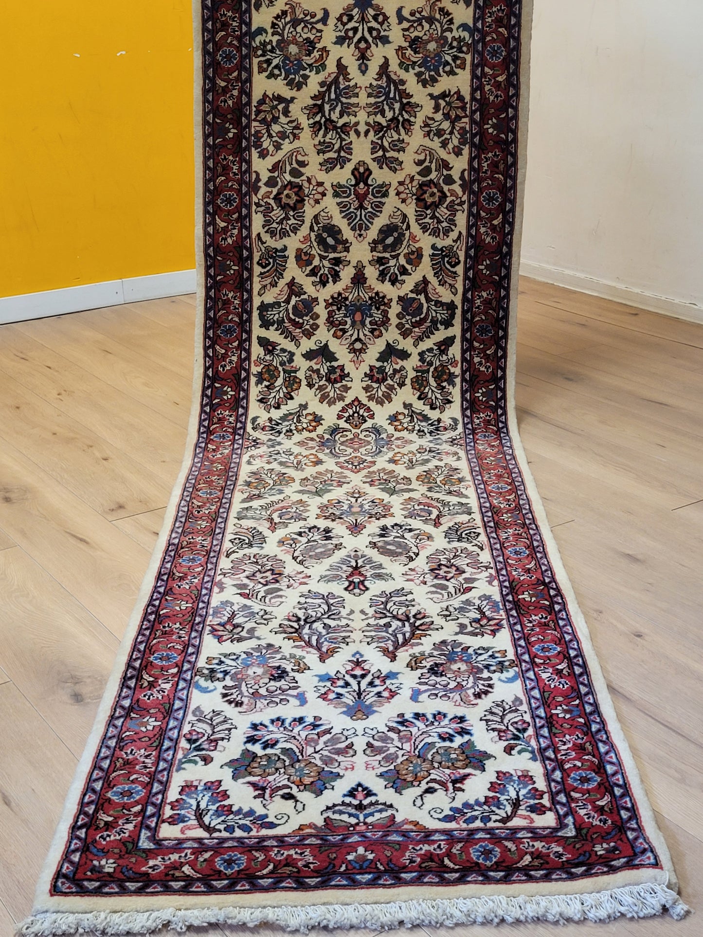 handgeknüpfter Perser Teppich aus Korkwolle mit traditionellem Sarough 80X310cm