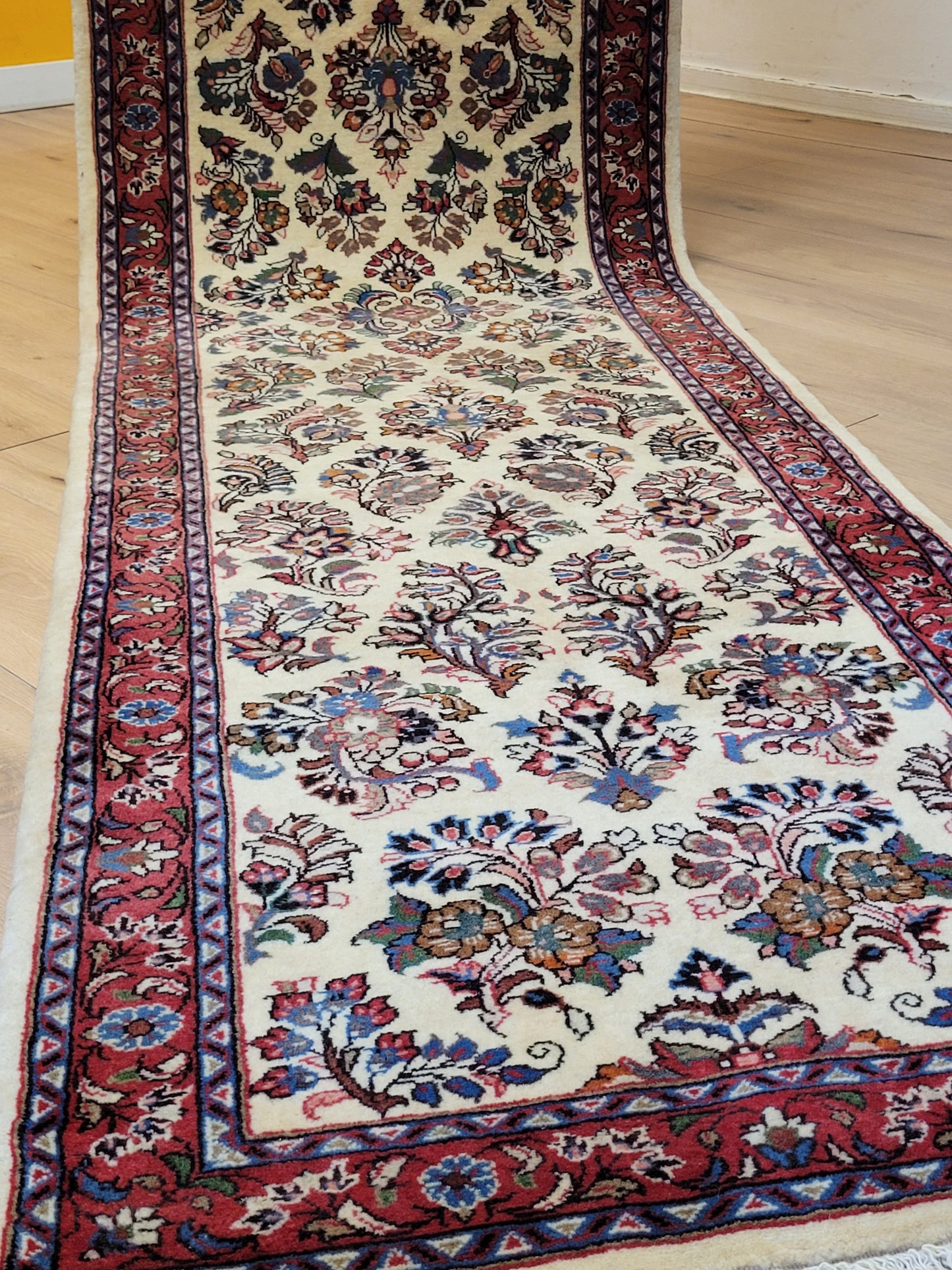 handgeknüpfter Perser Teppich aus Korkwolle mit traditionellem Sarough 80X310cm