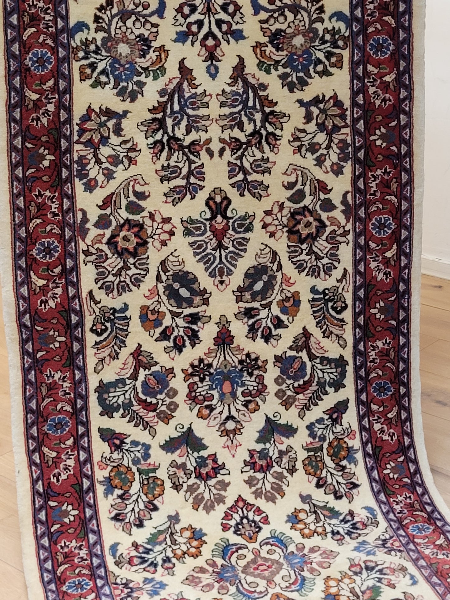handgeknüpfter Perser Teppich aus Korkwolle mit traditionellem Sarough 80X310cm