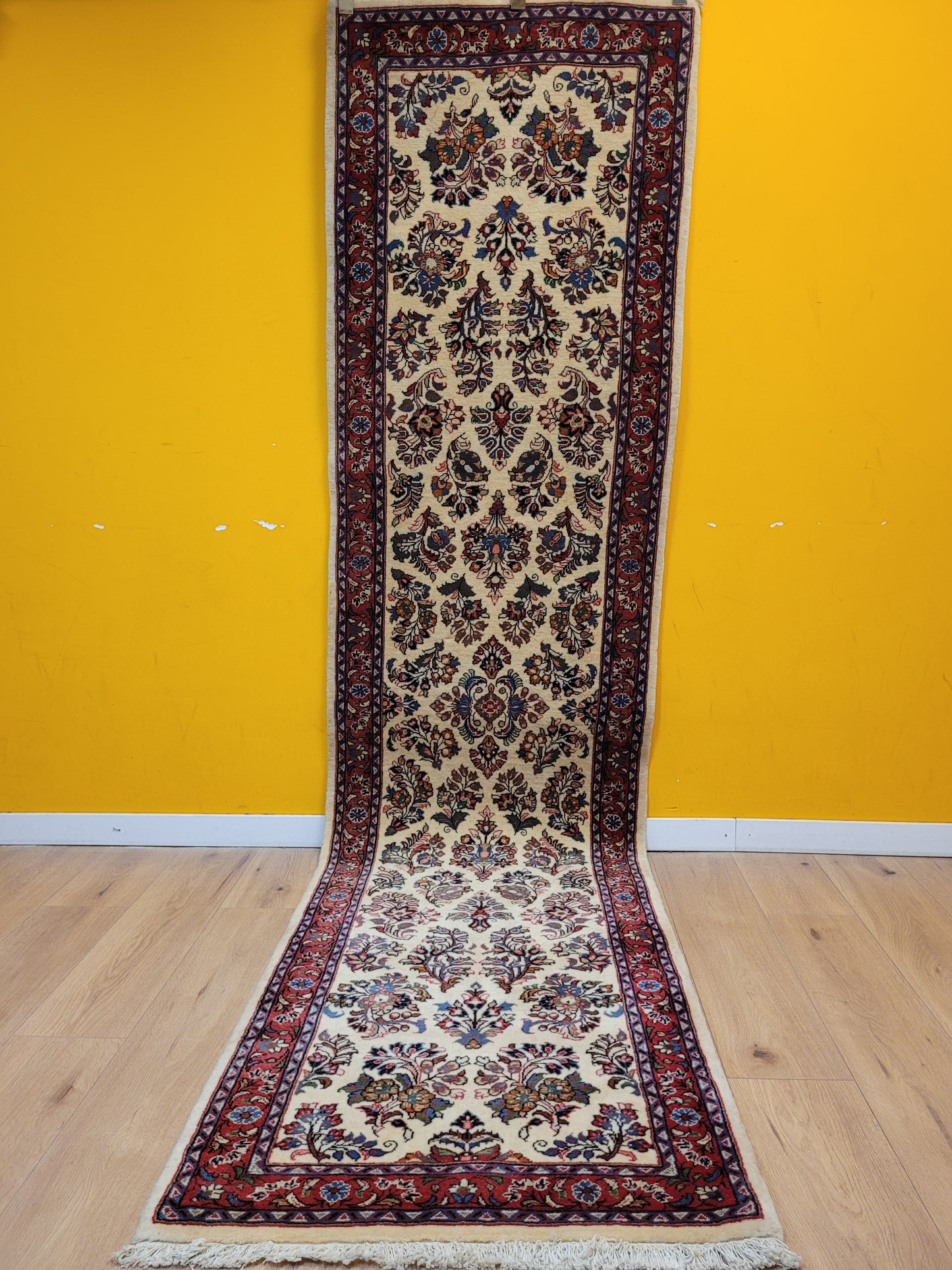 handgeknüpfter Perser Teppich aus Korkwolle mit traditionellem Sarough 80X310cm