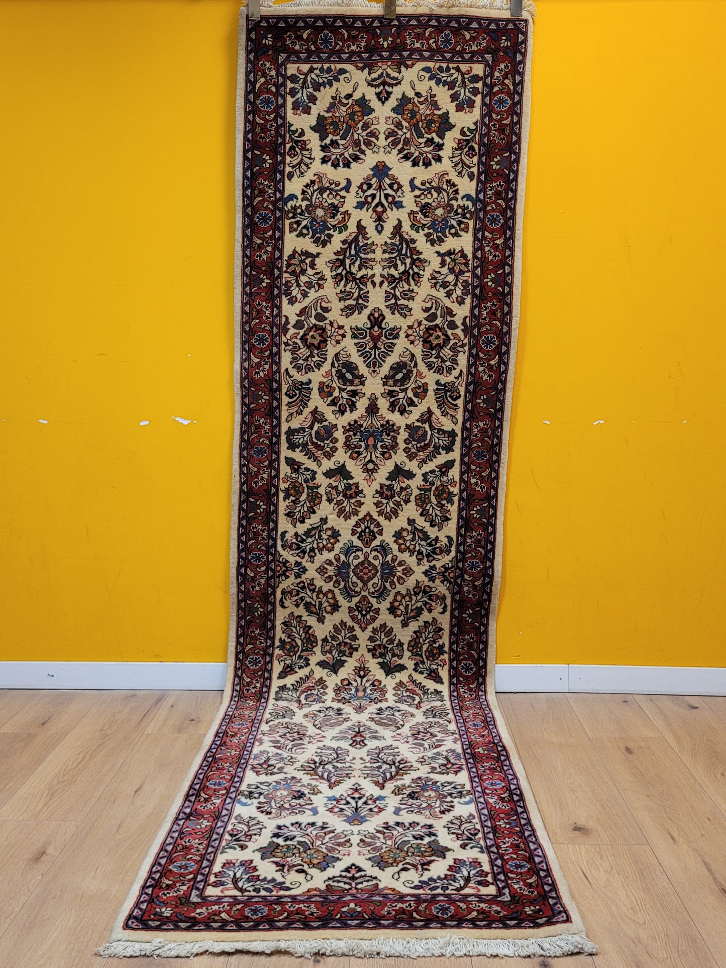 handgeknüpfter Perser Teppich aus Korkwolle mit traditionellem Sarough 80X310cm