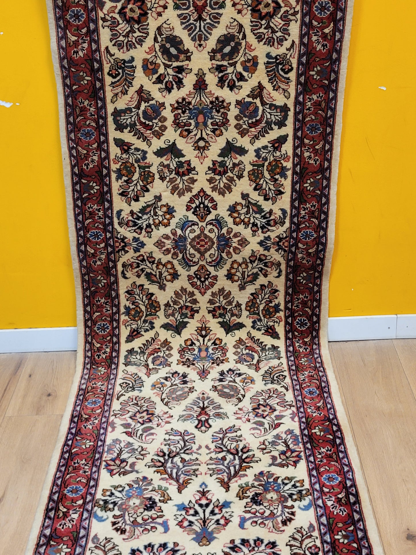 handgeknüpfter Perser Teppich aus Korkwolle mit traditionellem Sarough 80X310cm