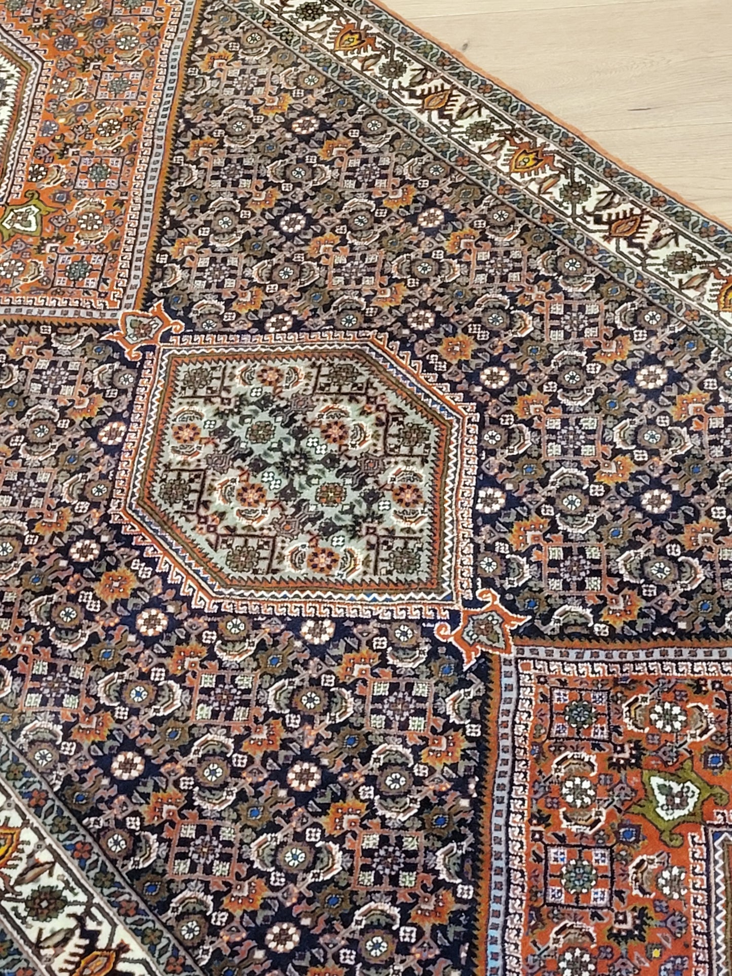 Exklusiver handgeknüpfter Bidjar-Perser Teppich aus Korkwolle