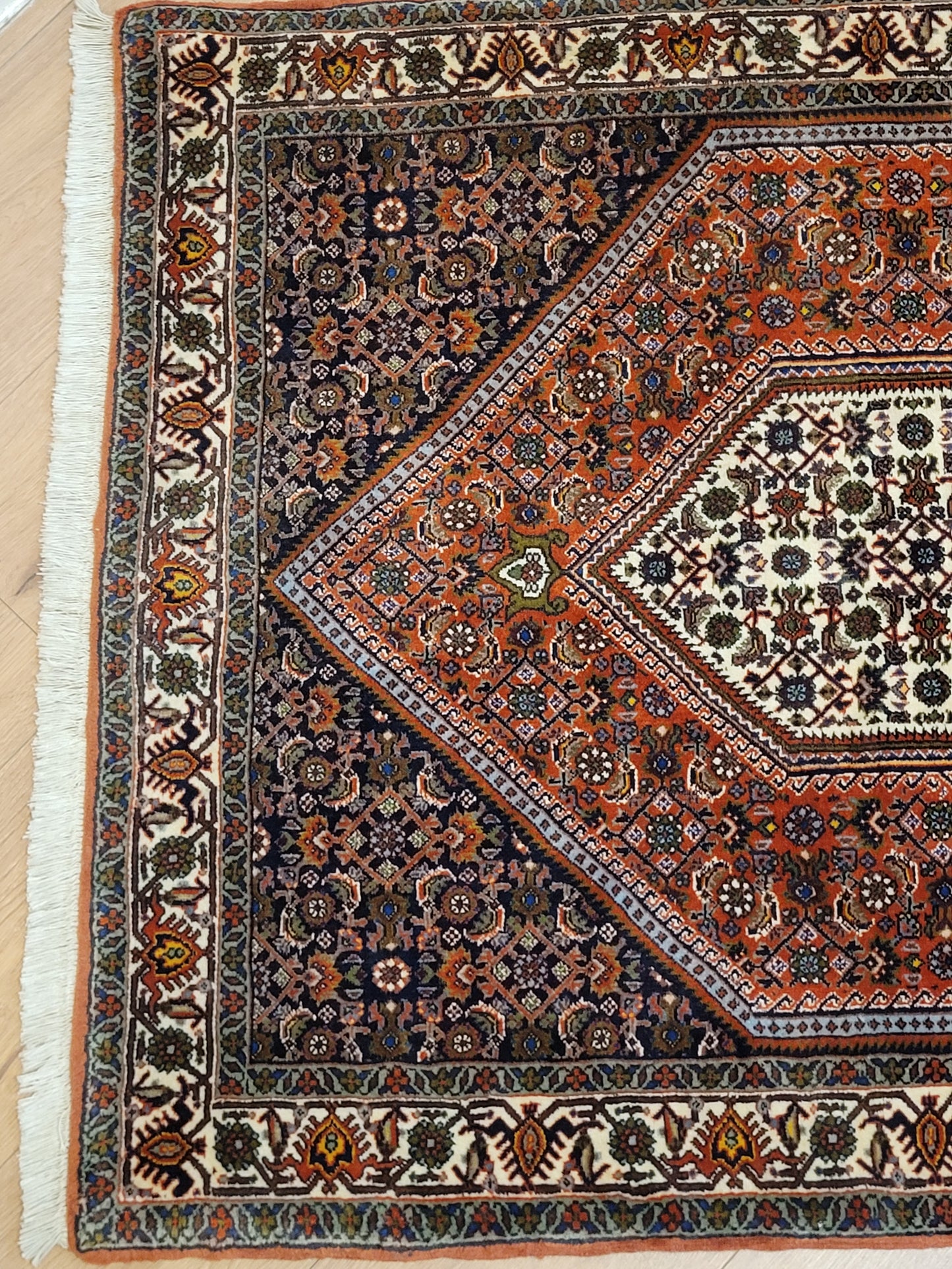 Exklusiver handgeknüpfter Bidjar-Perser Teppich aus Korkwolle