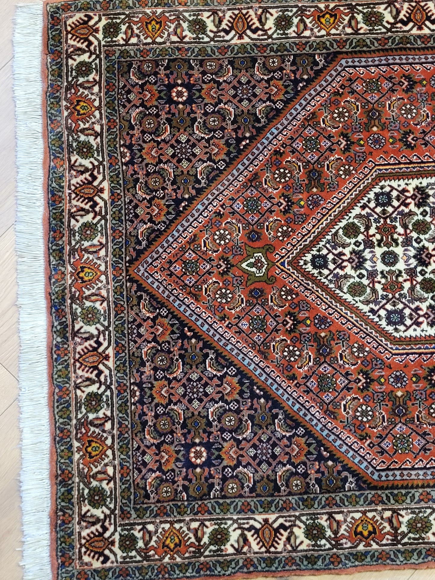 Exklusiver handgeknüpfter Bidjar-Perser Teppich aus Korkwolle