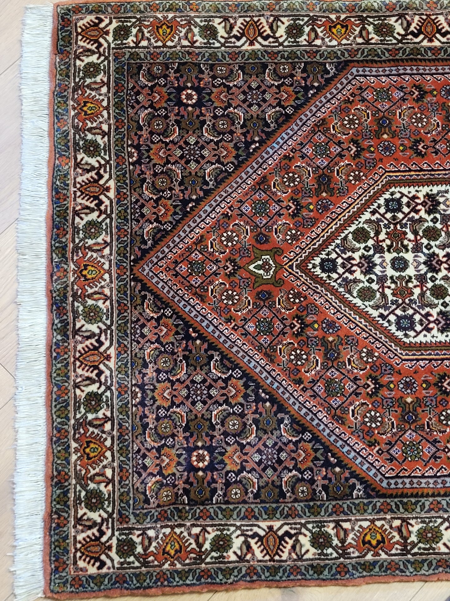 Exklusiver handgeknüpfter Bidjar-Perser Teppich aus Korkwolle