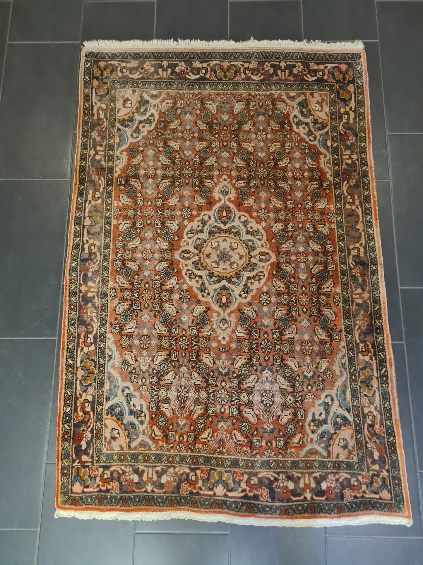 Perserteppich Orientteppich Handgeknüpfter Teppich Bidjar 180x115cm