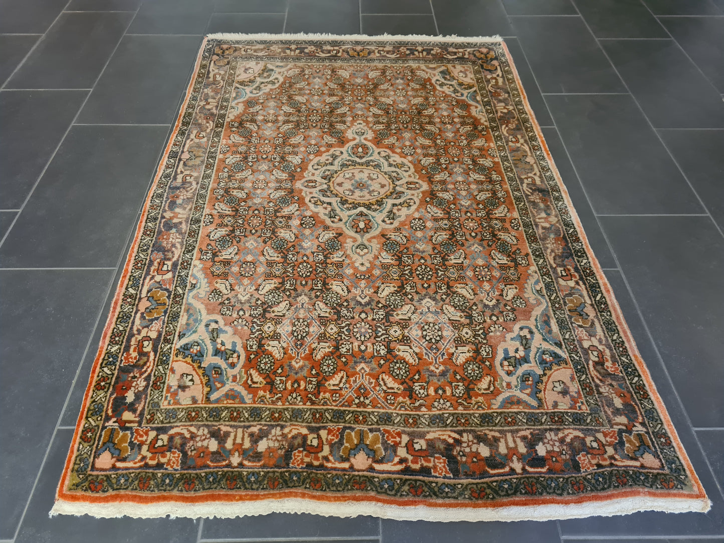 Perserteppich Orientteppich Handgeknüpfter Teppich Bidjar 180x115cm