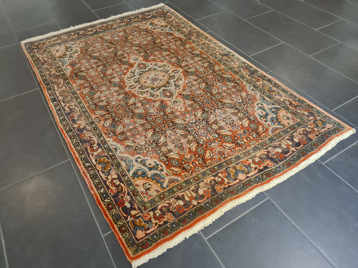 Perserteppich Orientteppich Handgeknüpfter Teppich Bidjar 180x115cm