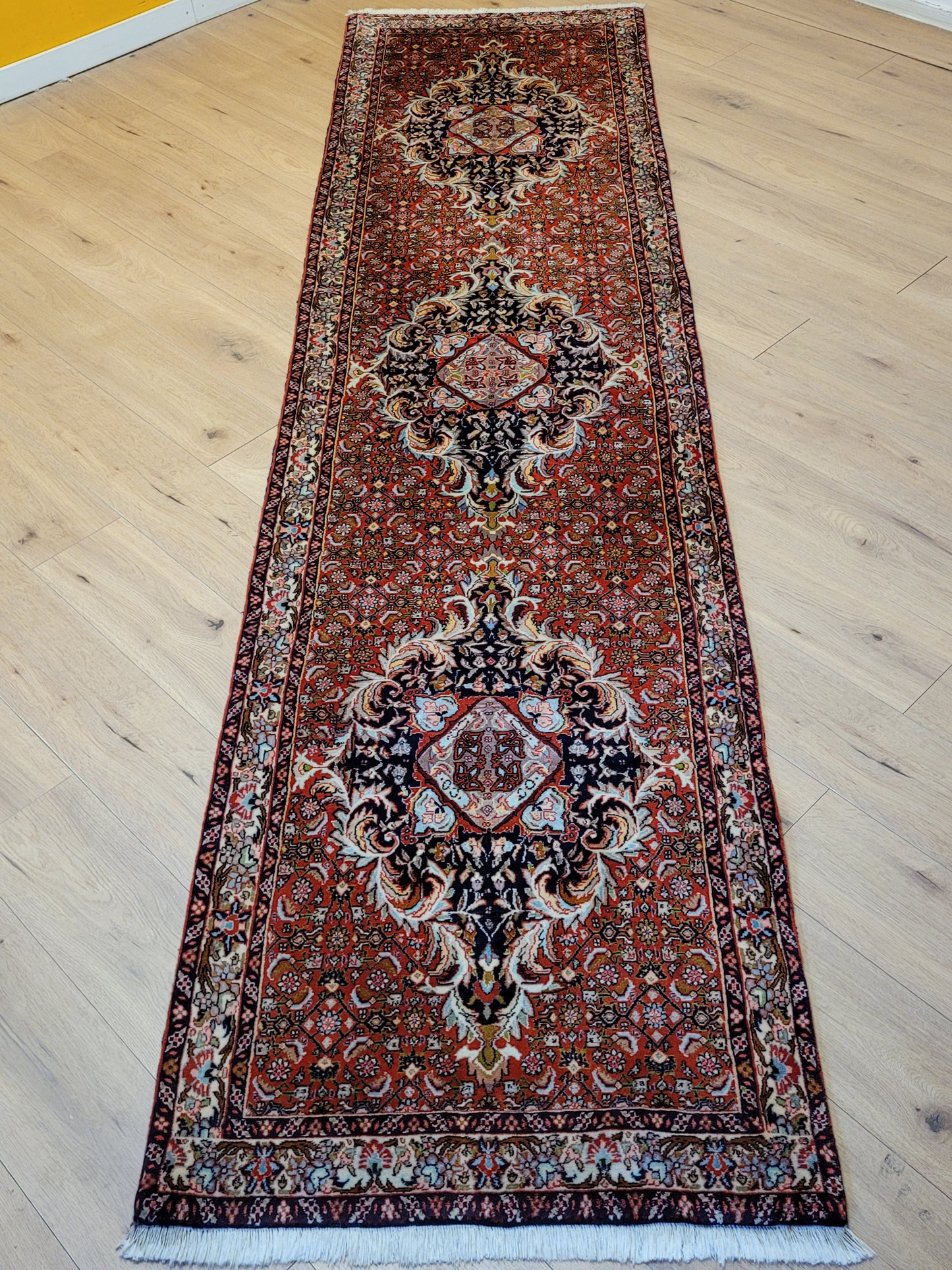 Handgeknüpfter Bidjar-Perser Teppich aus Korkwolle – Traditionelles Muster