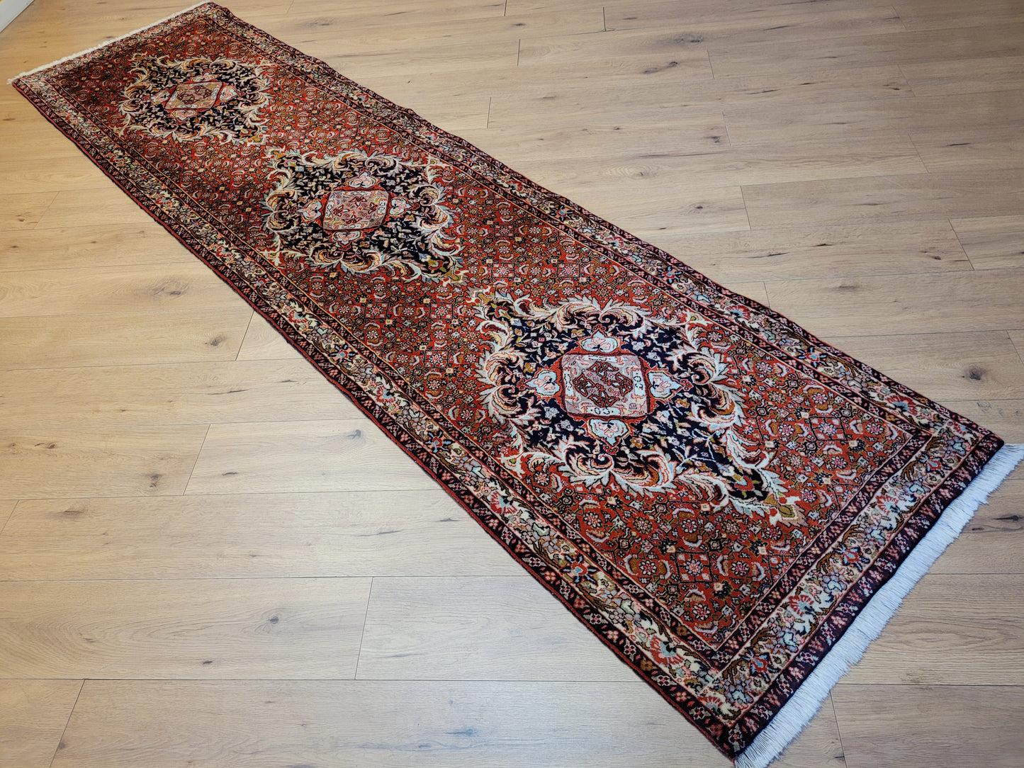 Handgeknüpfter Bidjar-Perser Teppich aus Korkwolle – Traditionelles Muster