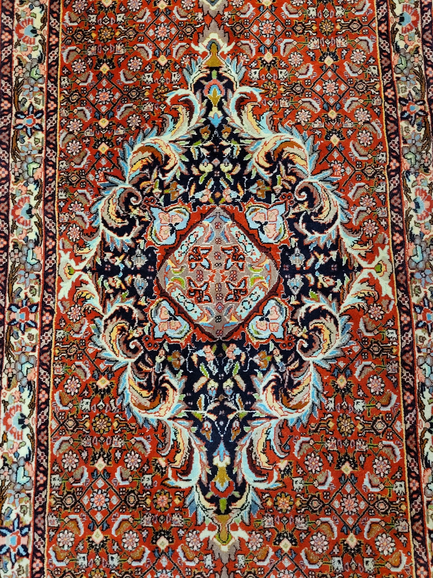 Handgeknüpfter Bidjar-Perser Teppich aus Korkwolle – Traditionelles Muster