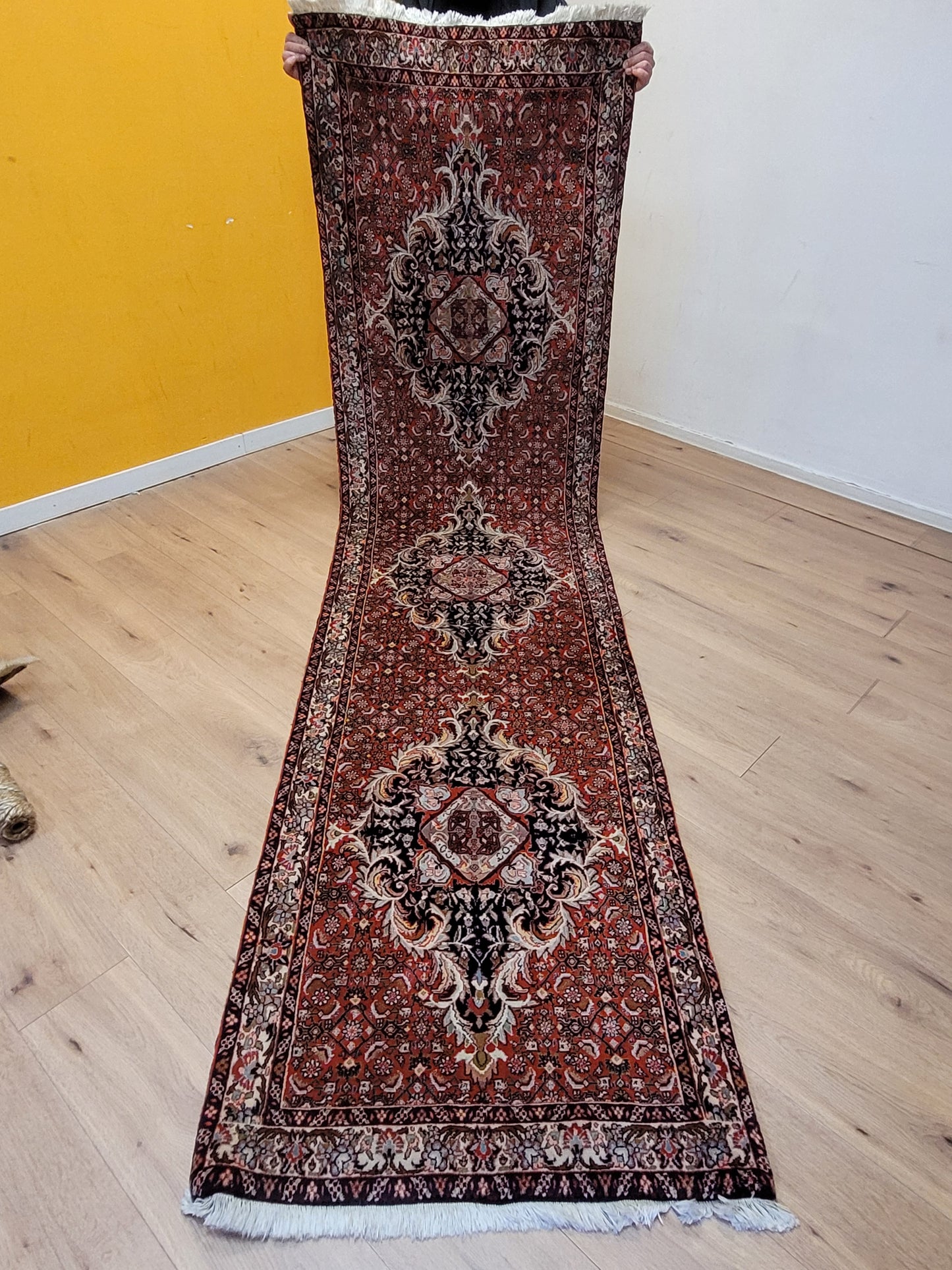 Handgeknüpfter Bidjar-Perser Teppich aus Korkwolle – Traditionelles Muster