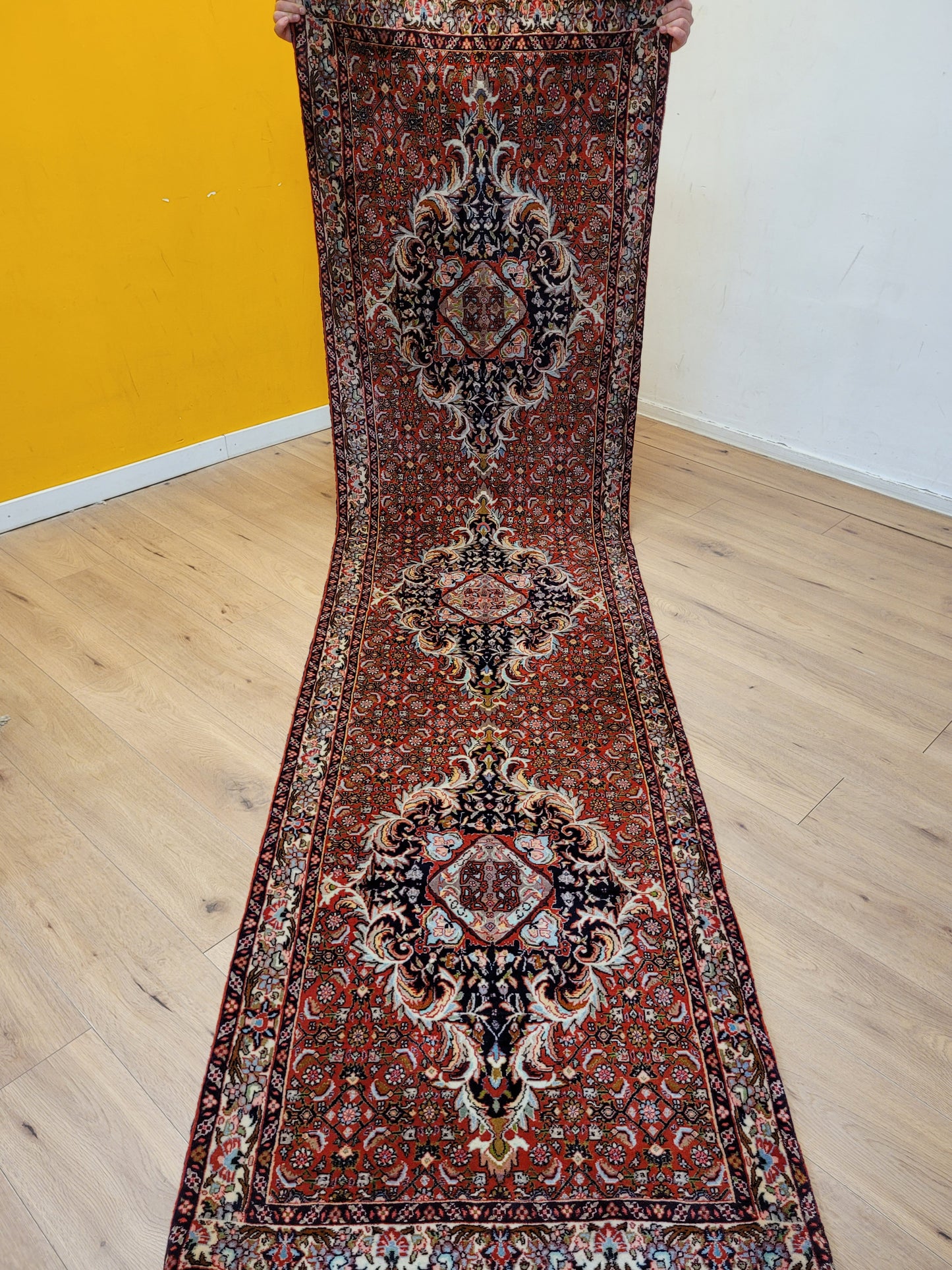 Handgeknüpfter Bidjar-Perser Teppich aus Korkwolle – Traditionelles Muster