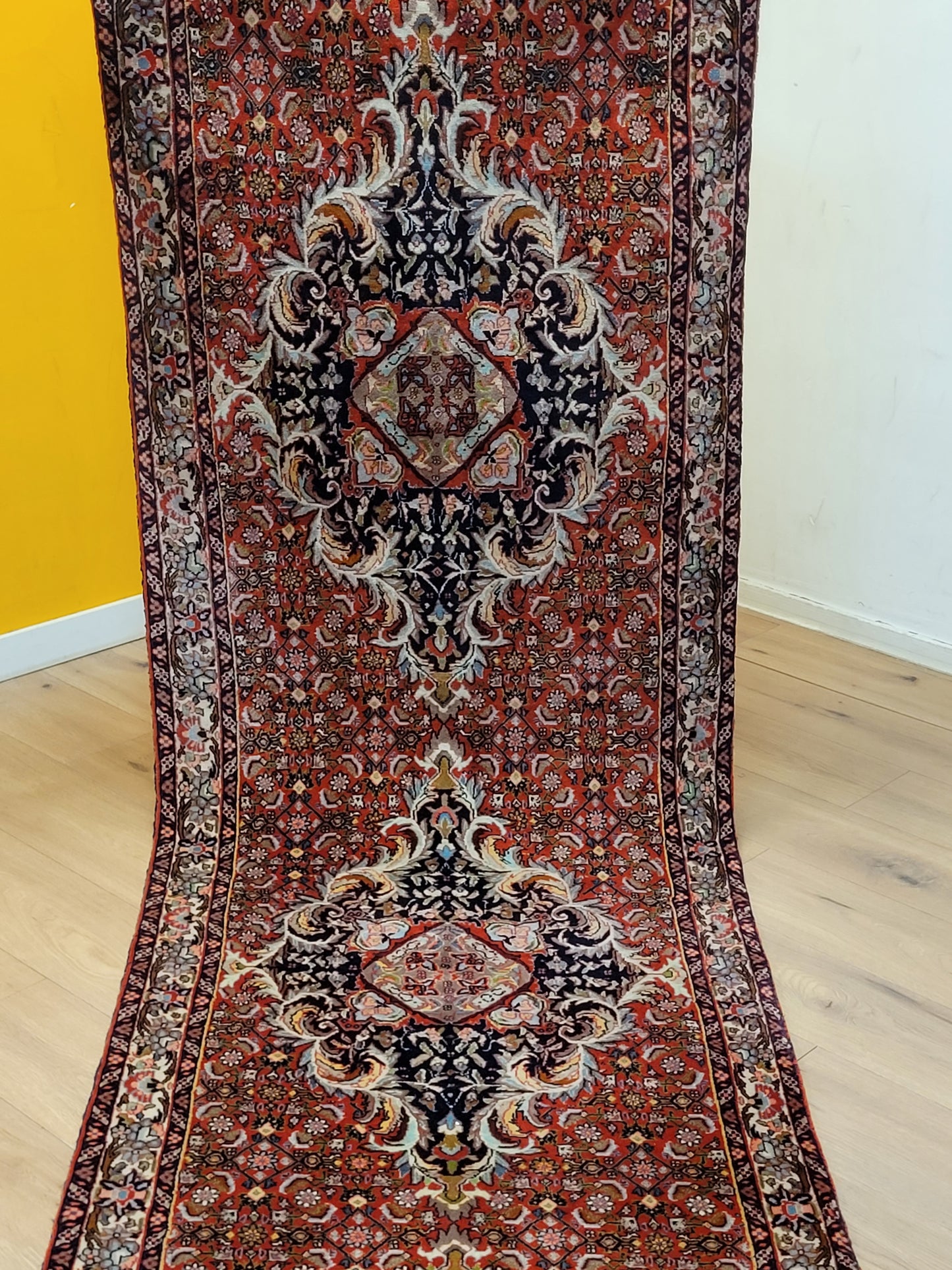 Handgeknüpfter Bidjar-Perser Teppich aus Korkwolle – Traditionelles Muster