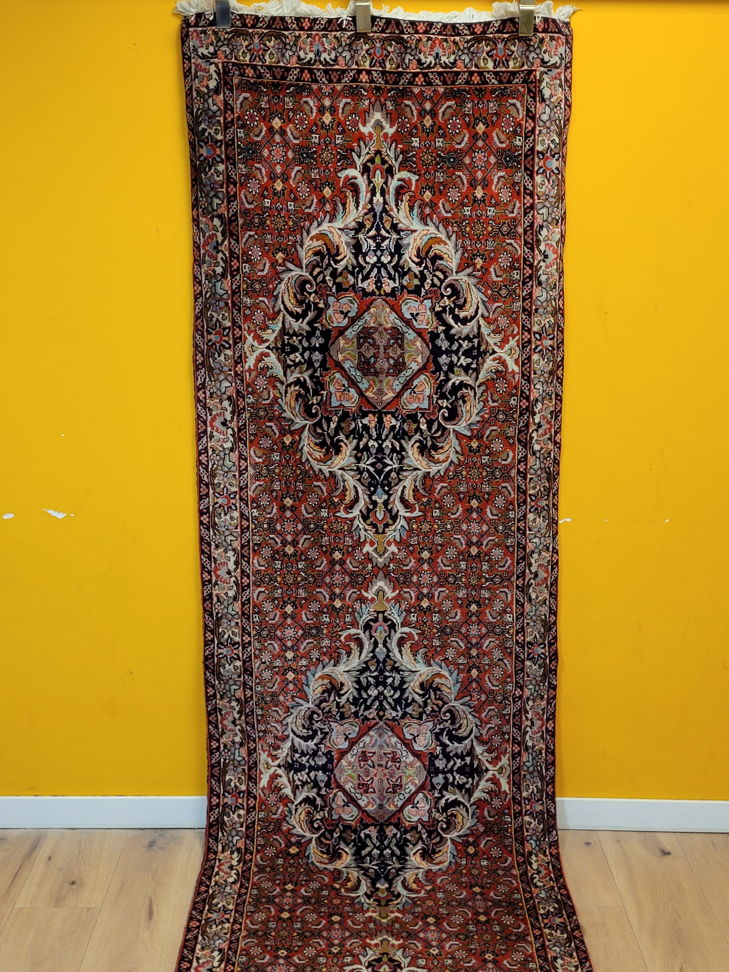 Handgeknüpfter Bidjar-Perser Teppich aus Korkwolle – Traditionelles Muster