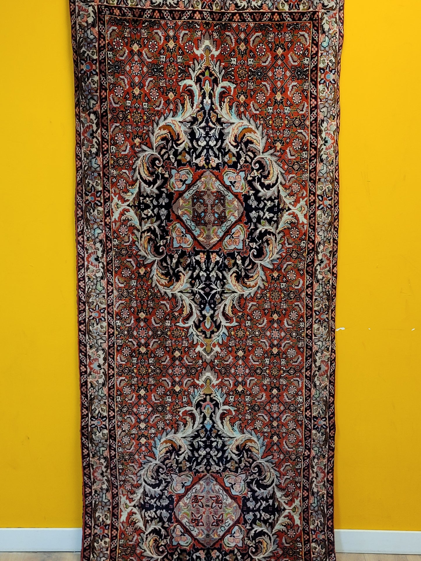 Handgeknüpfter Bidjar-Perser Teppich aus Korkwolle – Traditionelles Muster