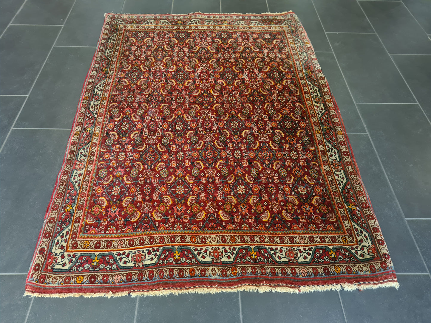 Perserteppich Orientteppich Handgeknüpfter Teppich Bidjar 165x115cm