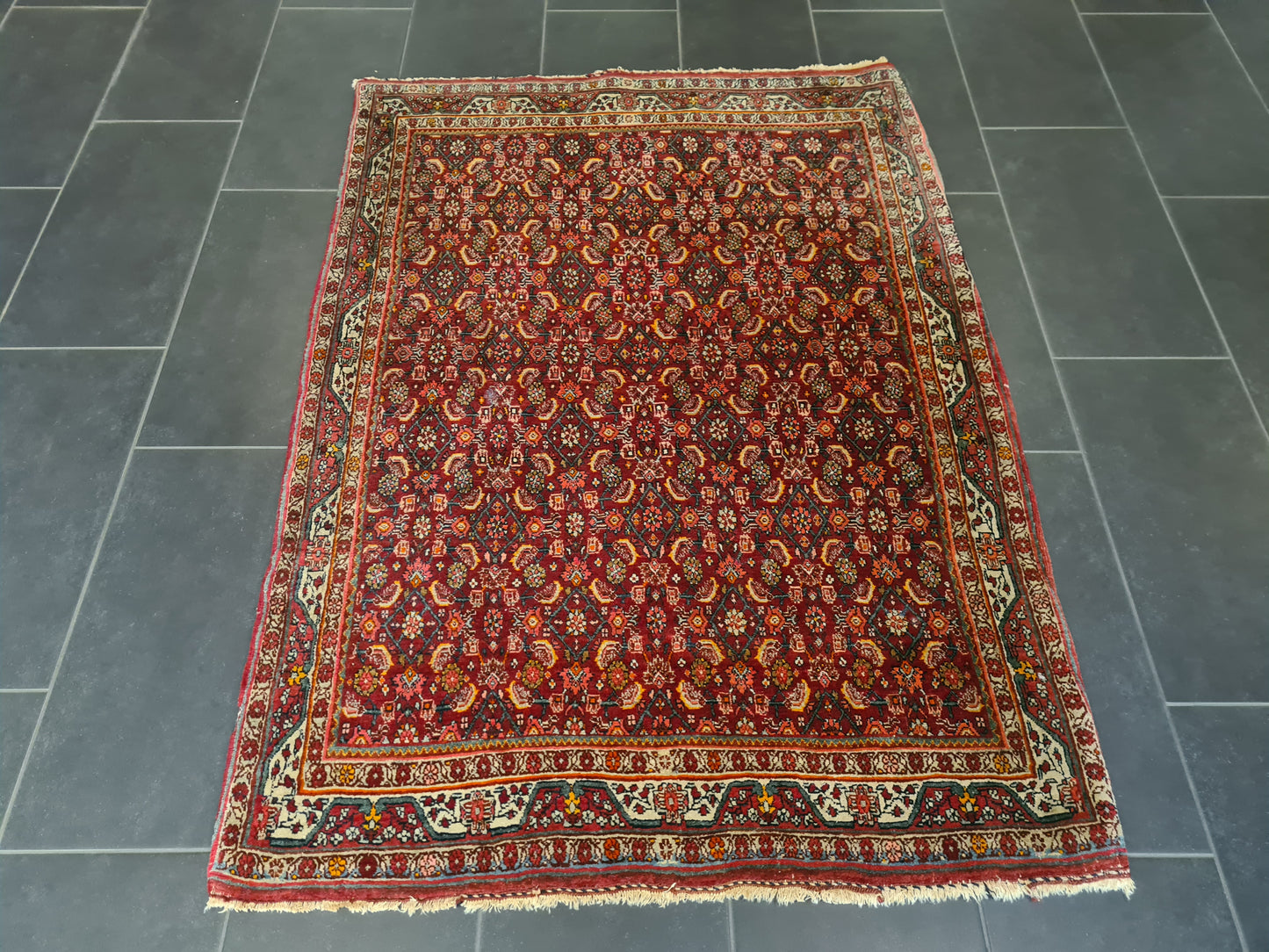 Perserteppich Orientteppich Handgeknüpfter Teppich Bidjar 165x115cm