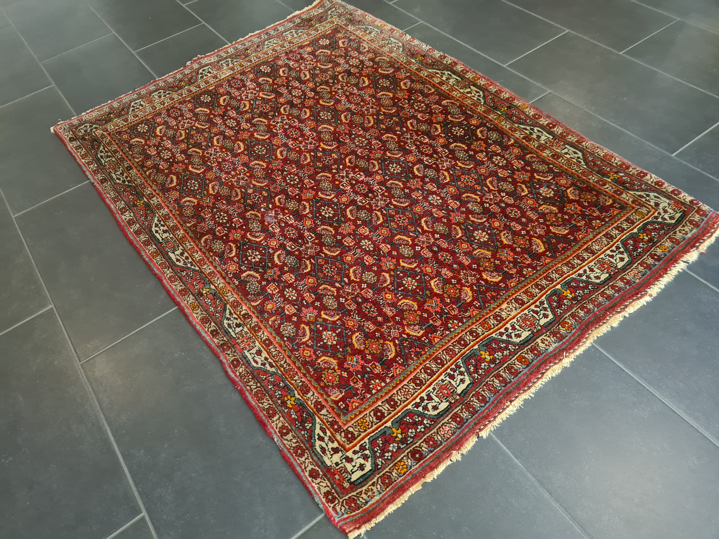 Perserteppich Orientteppich Handgeknüpfter Teppich Bidjar 165x115cm