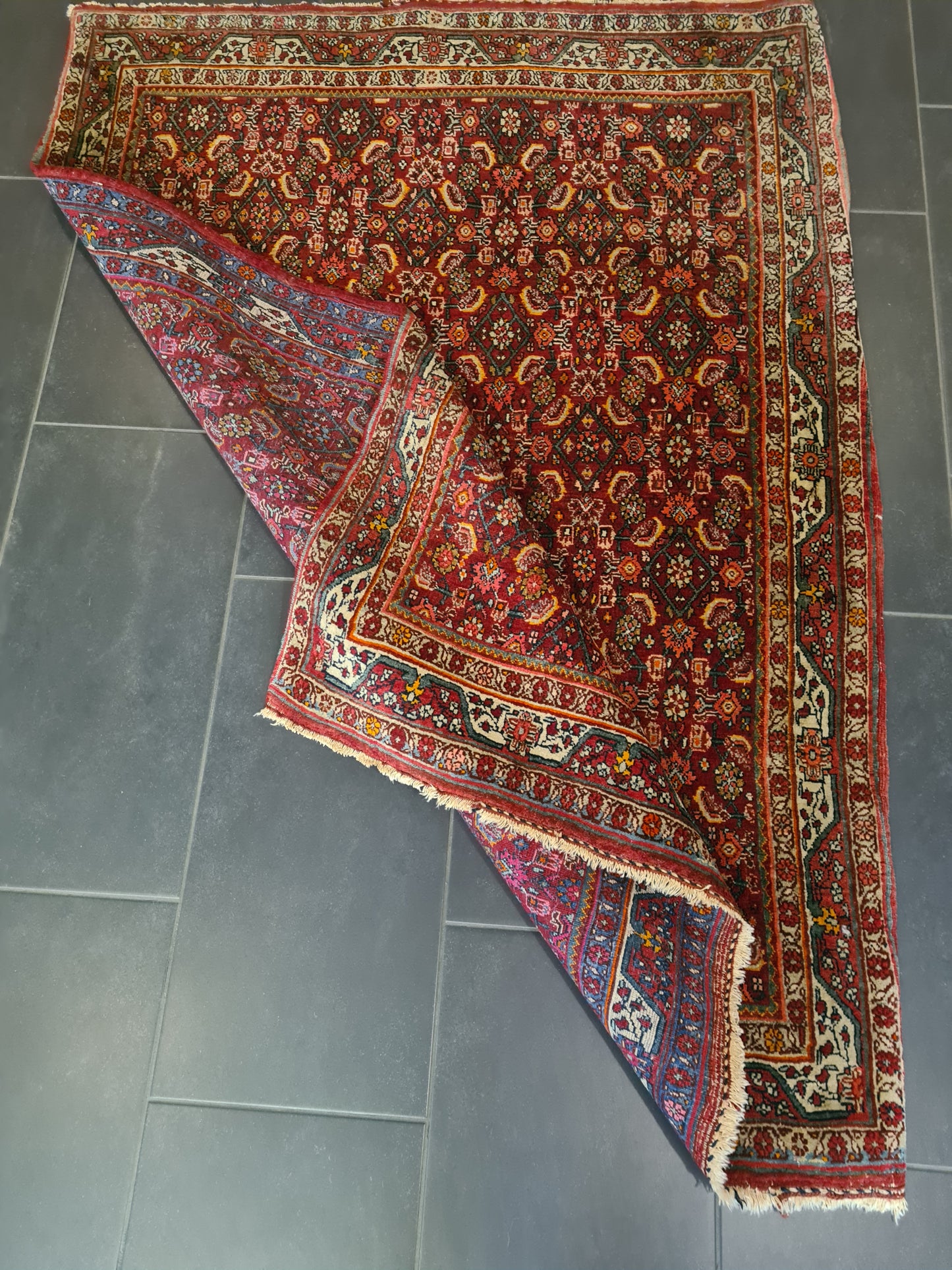 Perserteppich Orientteppich Handgeknüpfter Teppich Bidjar 165x115cm