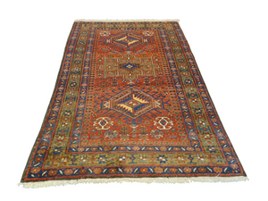 Perserteppich Orientteppich Handgeknüpfter Teppich Heris 145x95cm