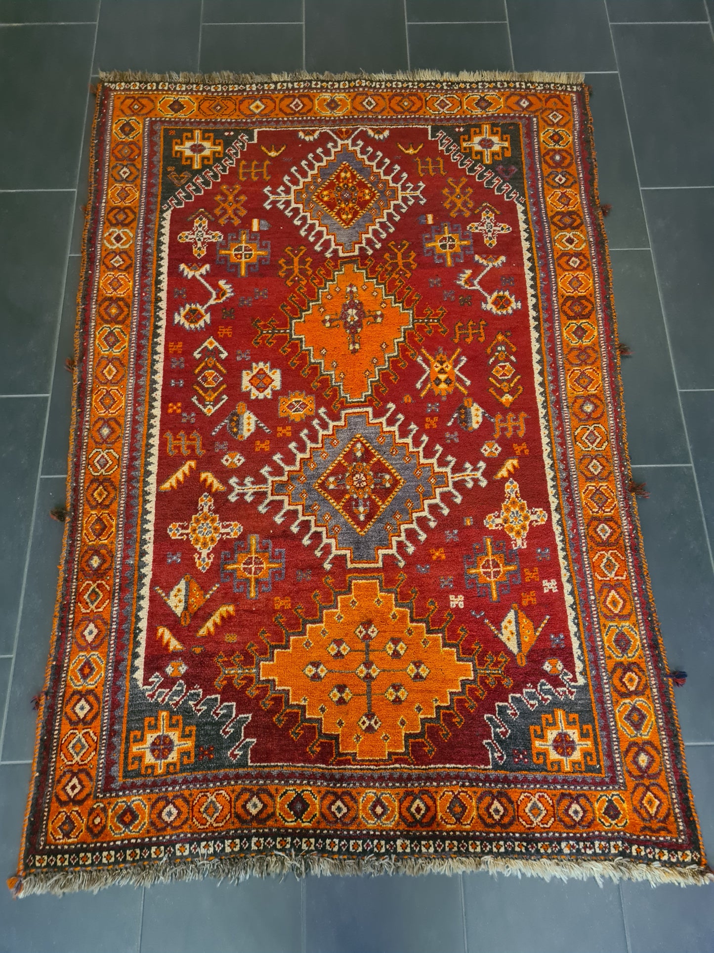 Perserteppich Orientteppich Handgeknüpfter Teppich Shiraz 200x130cm