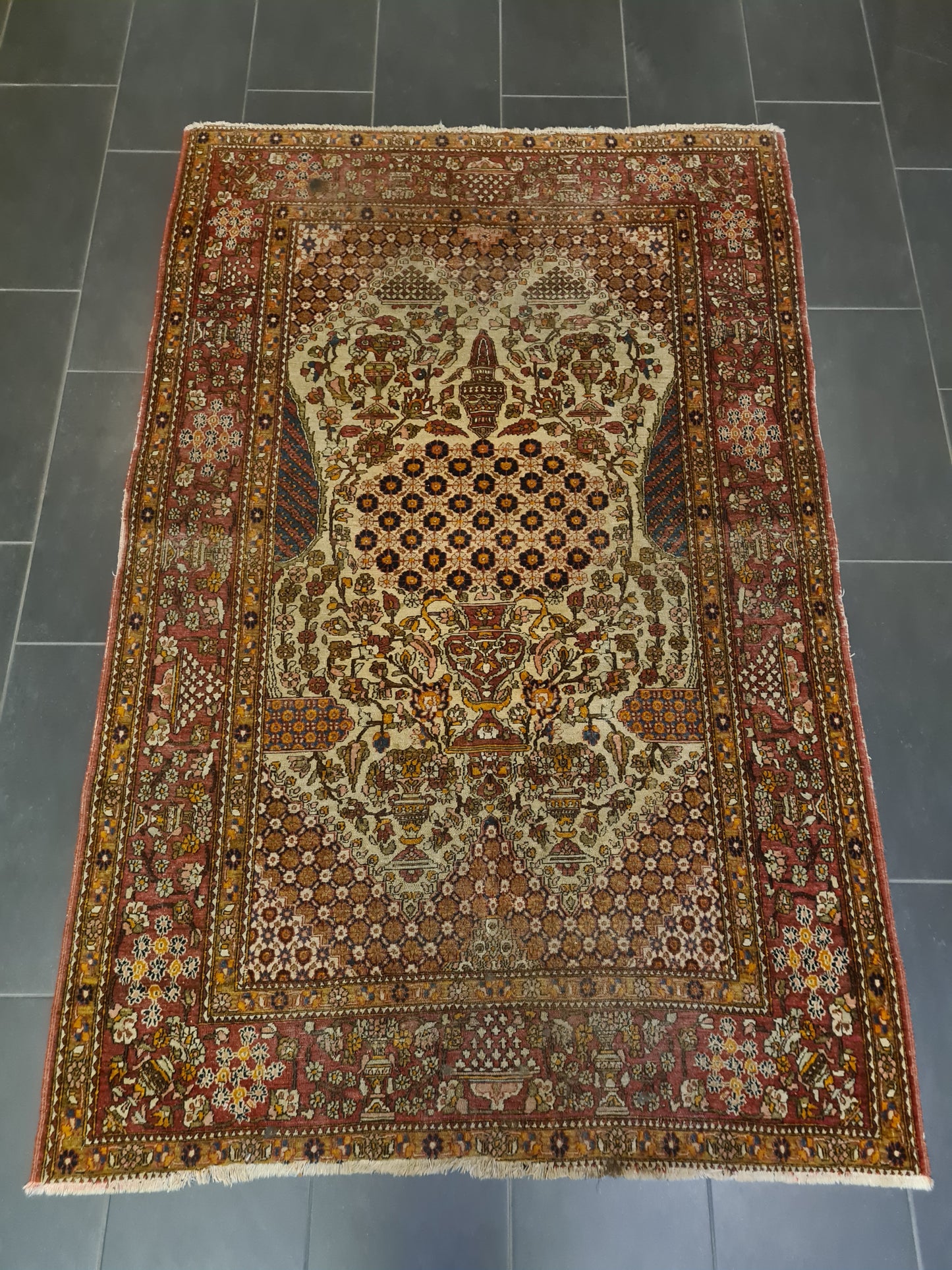 Perserteppich Orientteppich Handgeknüpfter Teppich Isfahan 220x140cm