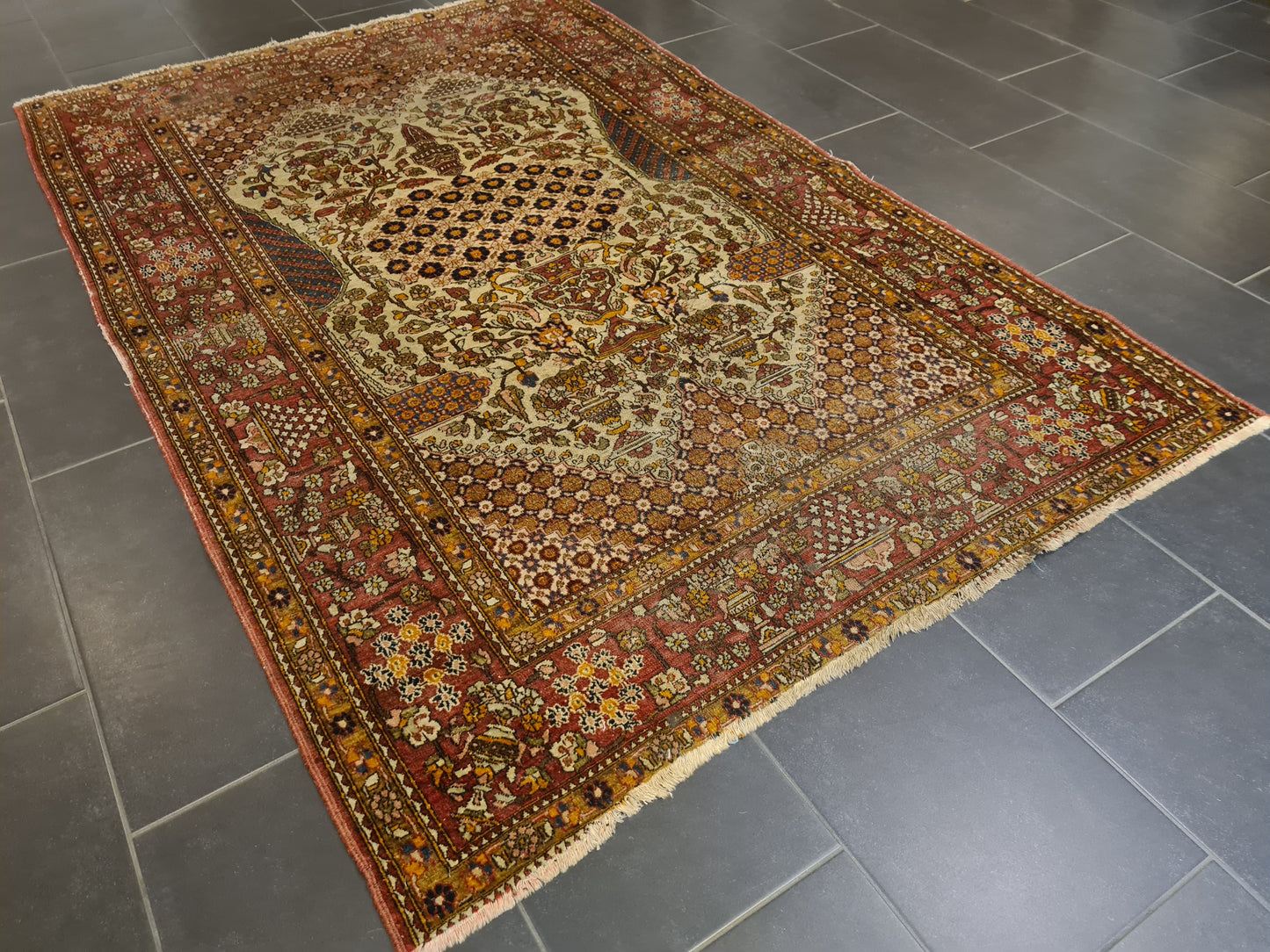 Perserteppich Orientteppich Handgeknüpfter Teppich Isfahan 220x140cm