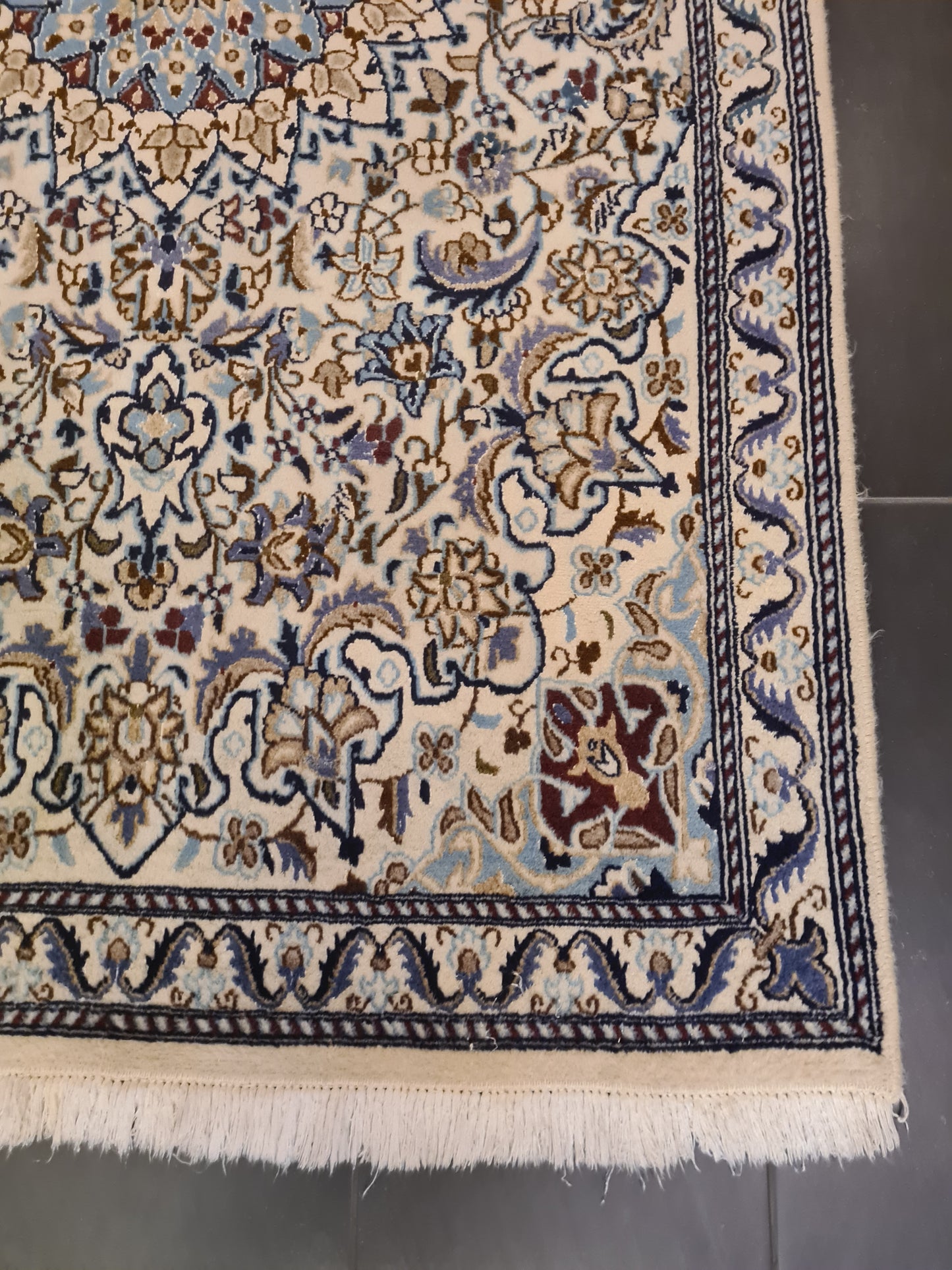 Perserteppich Orientteppich Handgeknüpfter Teppich Nain 200x120cm