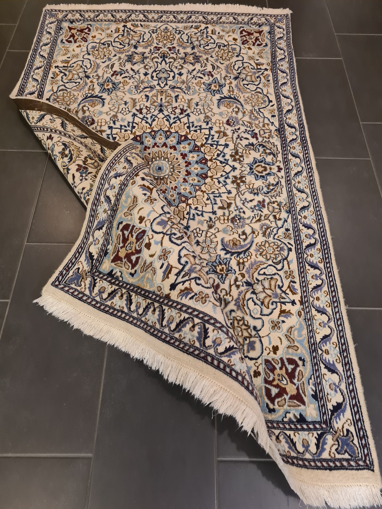 Perserteppich Orientteppich Handgeknüpfter Teppich Nain 200x120cm