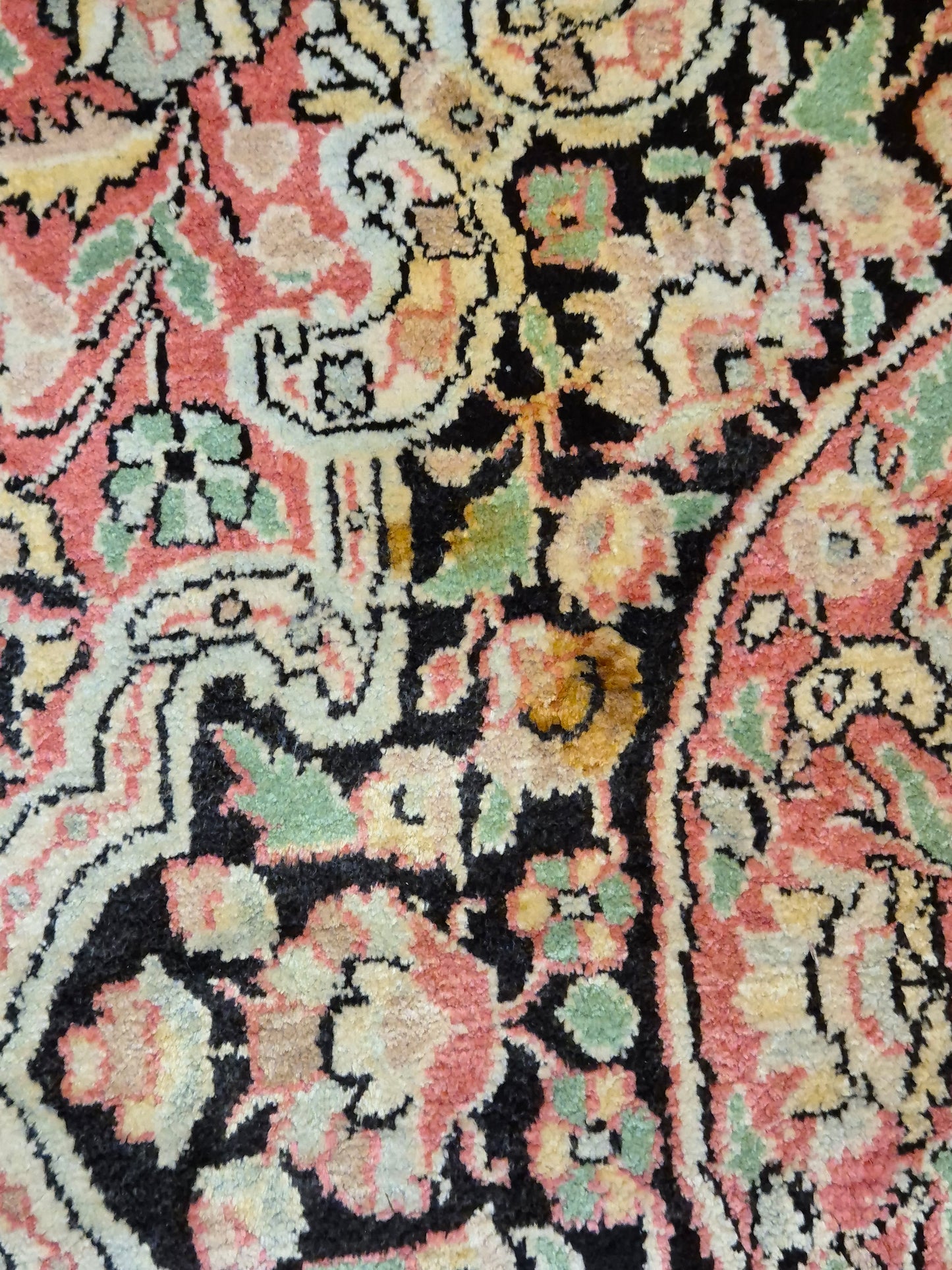 Kaschmir Seide Ghom Teppich Medaillon feine Handknüpfung