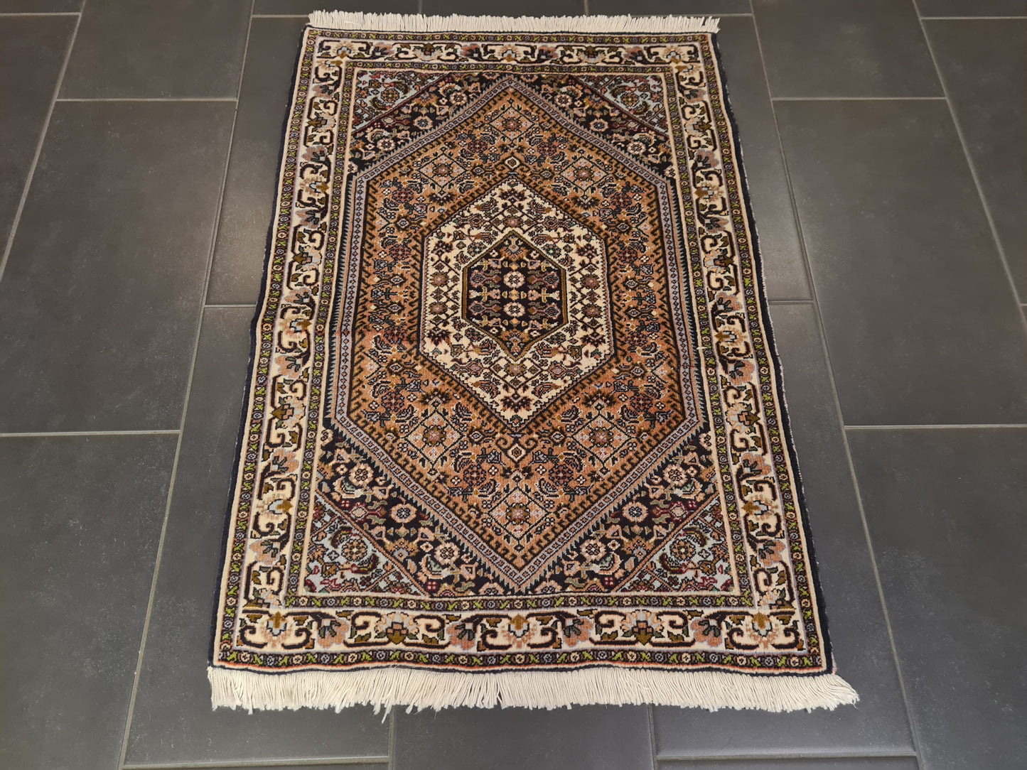 Perserteppich Orientteppich Handgeknüpfter Teppich Bidjar 110x75cm