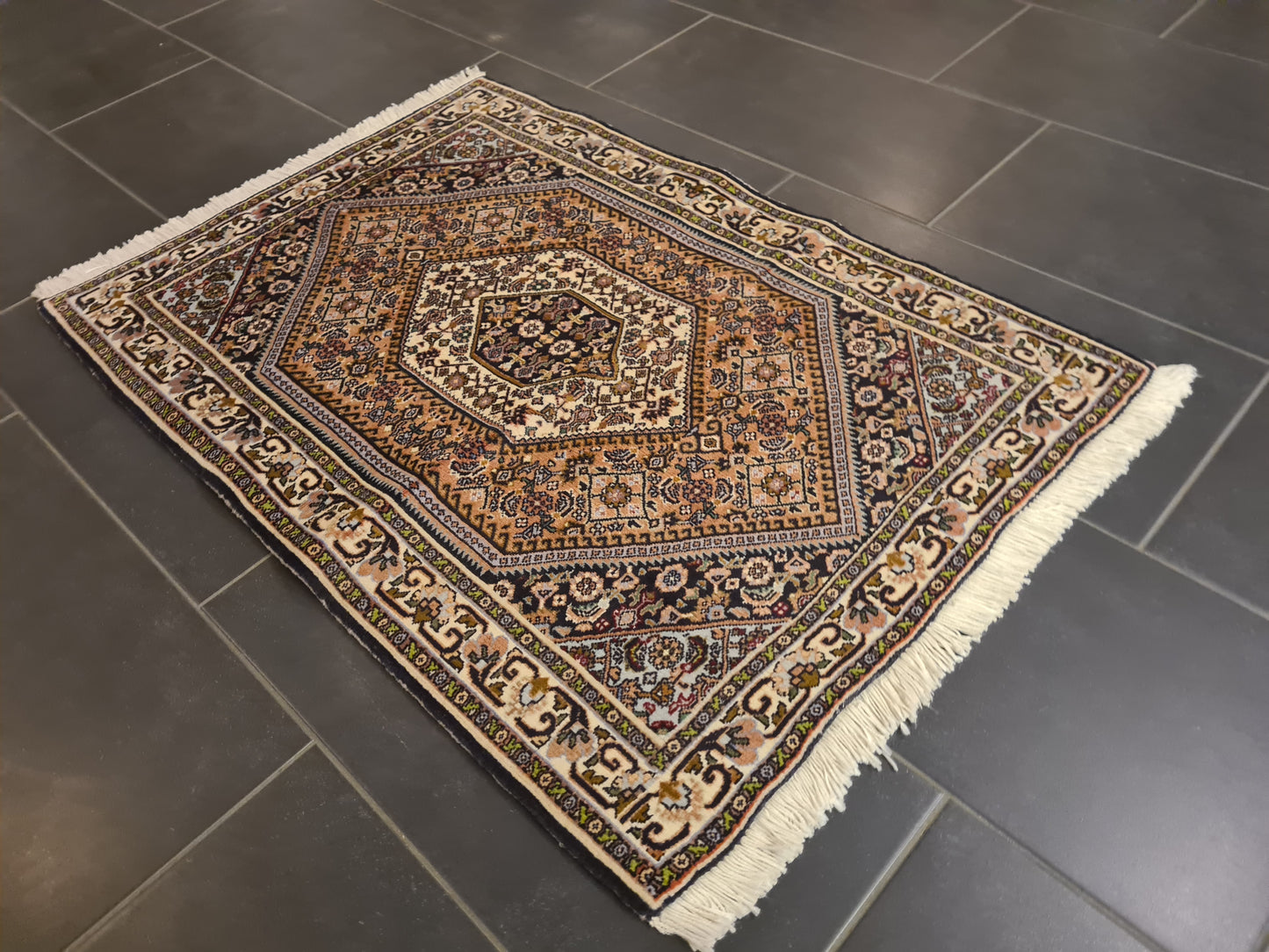 Perserteppich Orientteppich Handgeknüpfter Teppich Bidjar 110x75cm