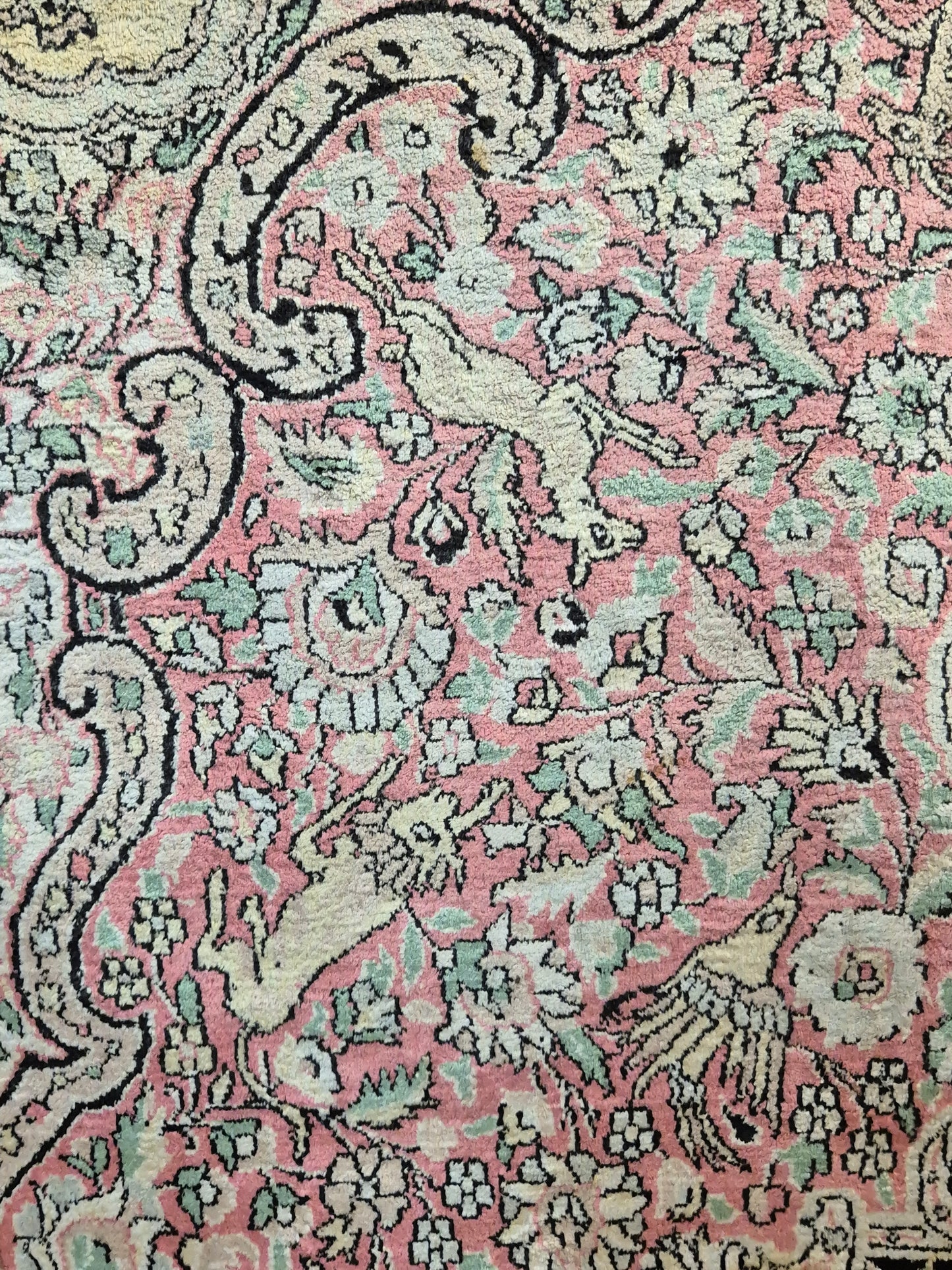 Kaschmir Seide Ghom Teppich Medaillon feine Handknüpfung