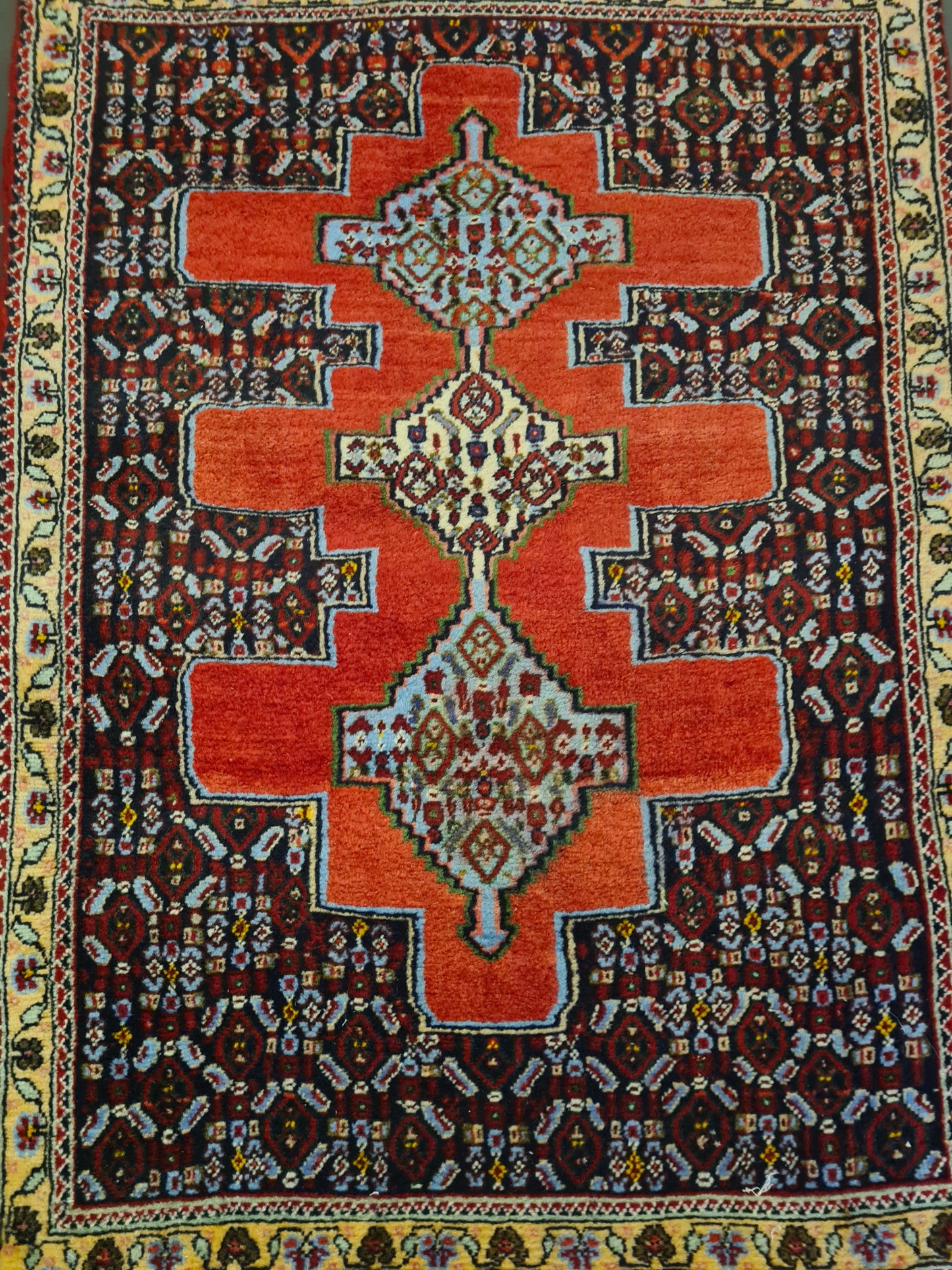 Perserteppich Orientteppich Handgeknüpfter Teppich Bidjar 100x75cm