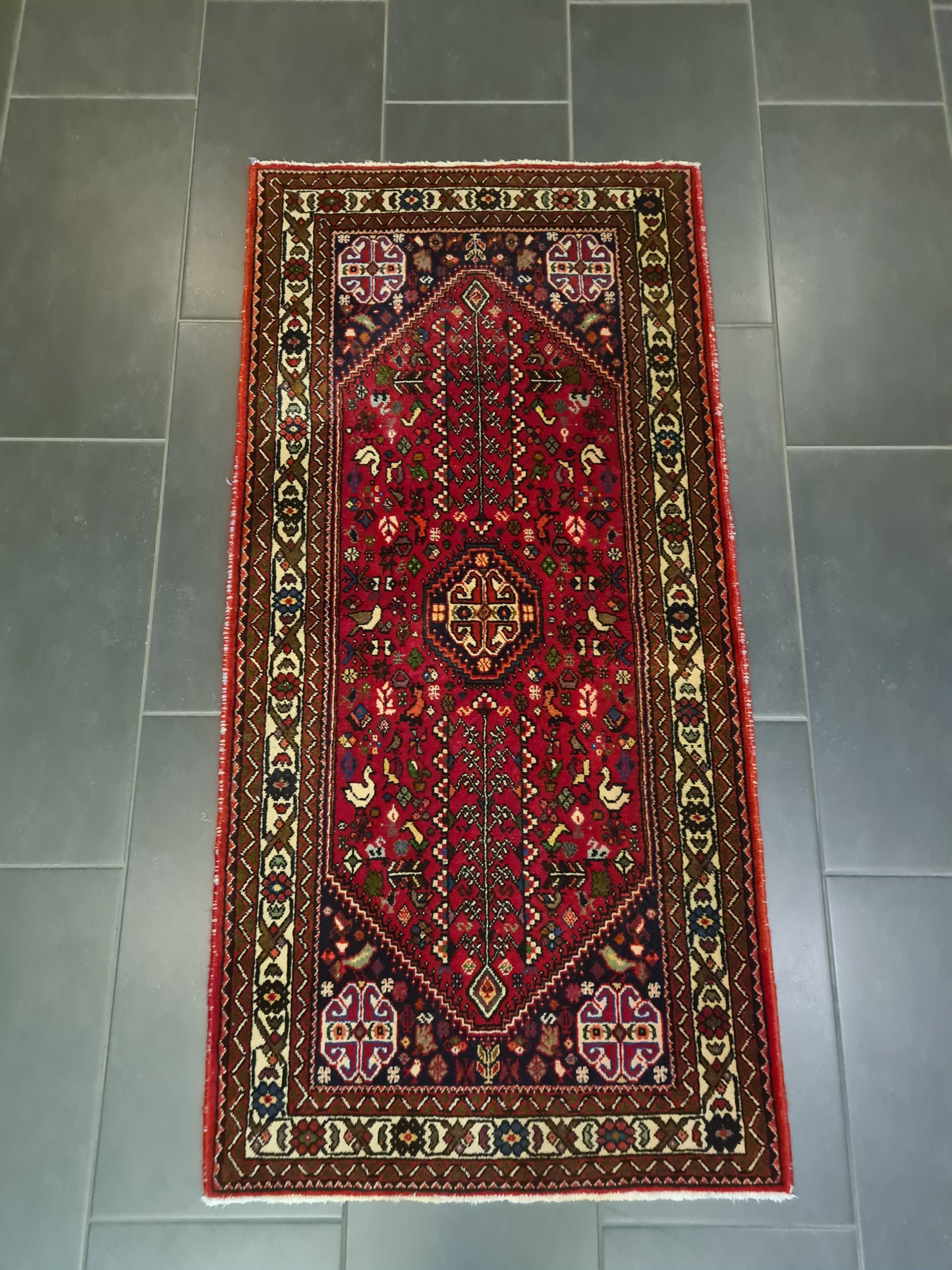 Perserteppich Orientteppich Handgeknüpfter Teppich Bidjar 150x75cm