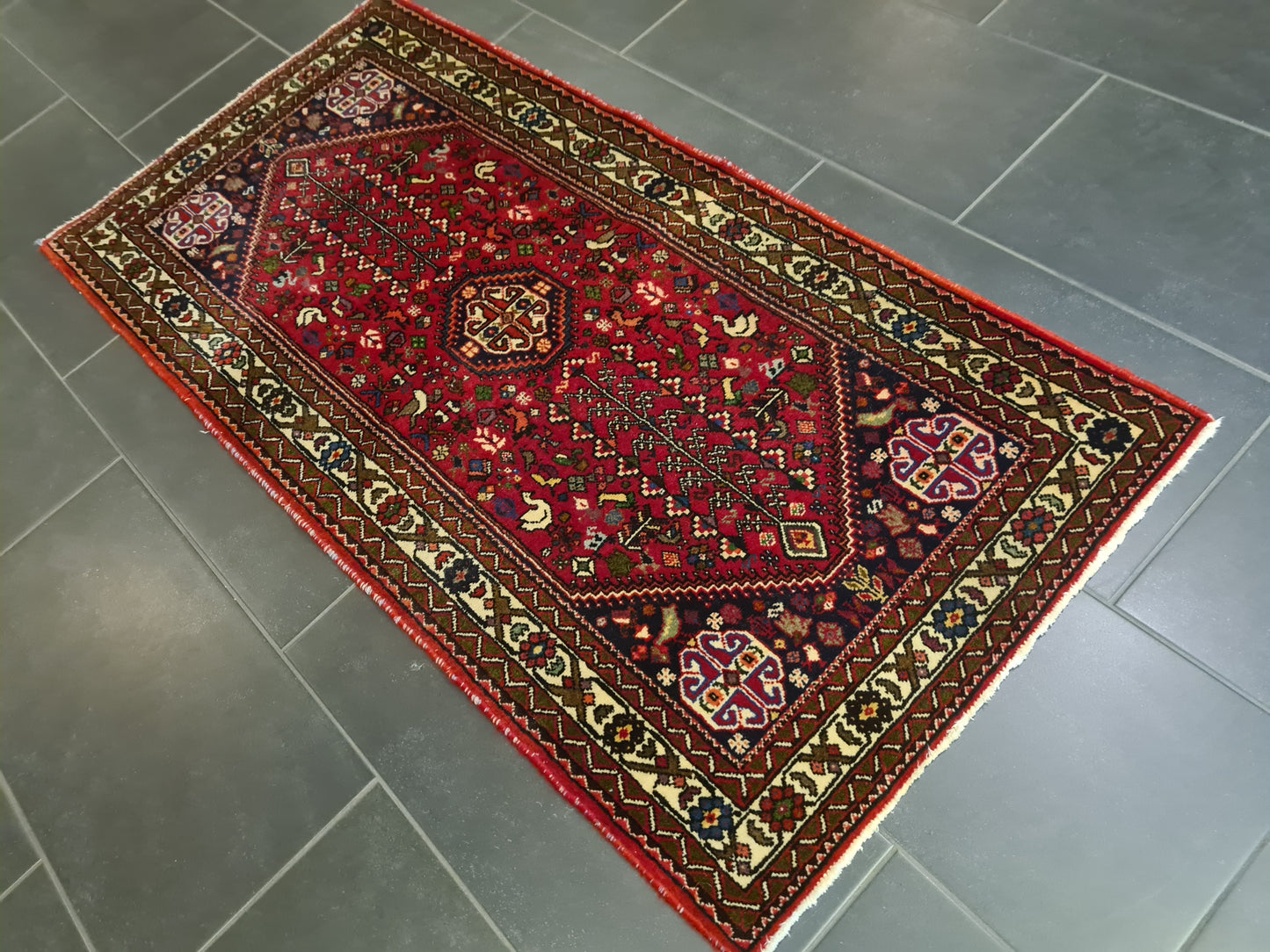 Perserteppich Orientteppich Handgeknüpfter Teppich Bidjar 150x75cm