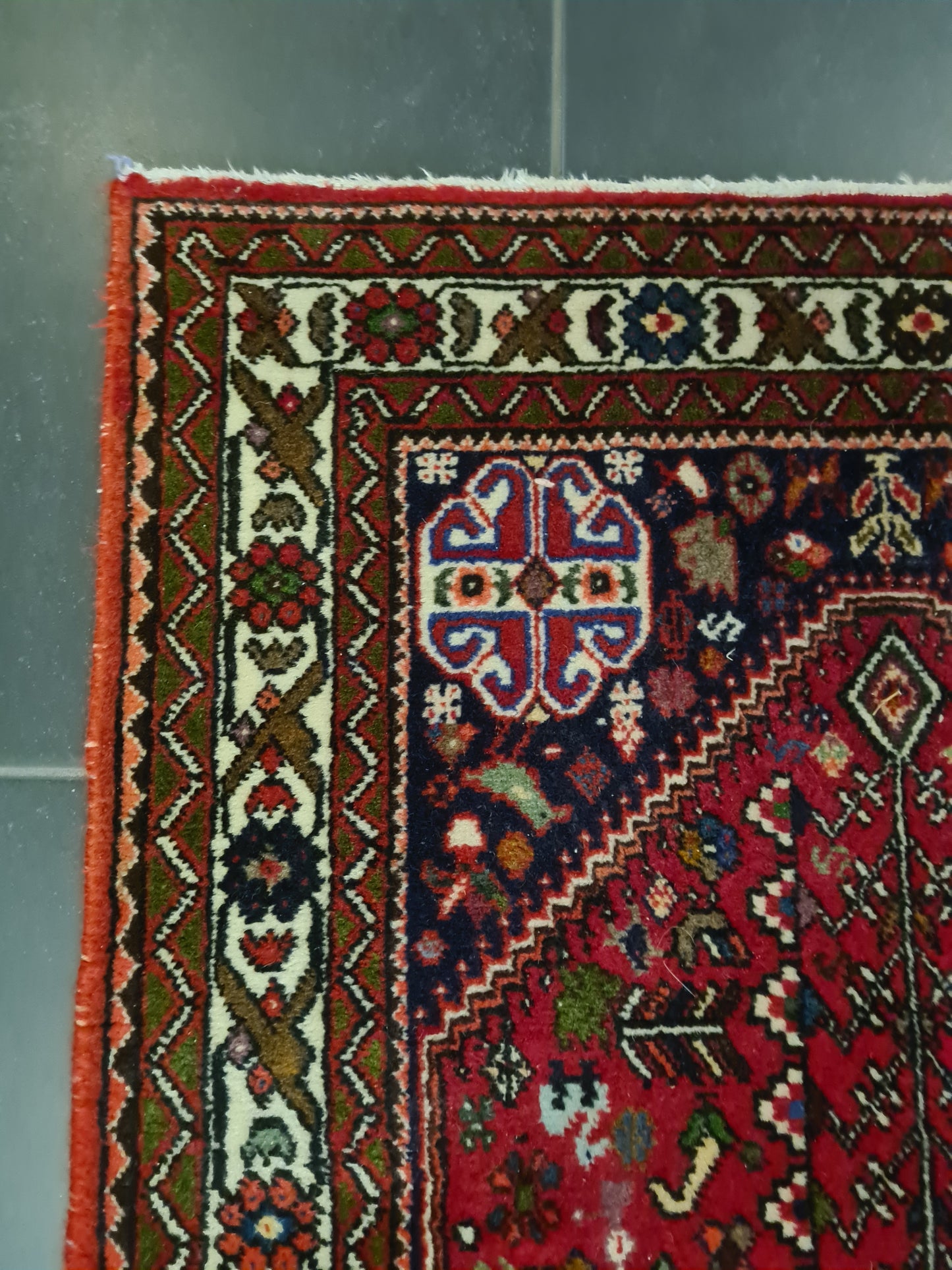 Perserteppich Orientteppich Handgeknüpfter Teppich Bidjar 150x75cm