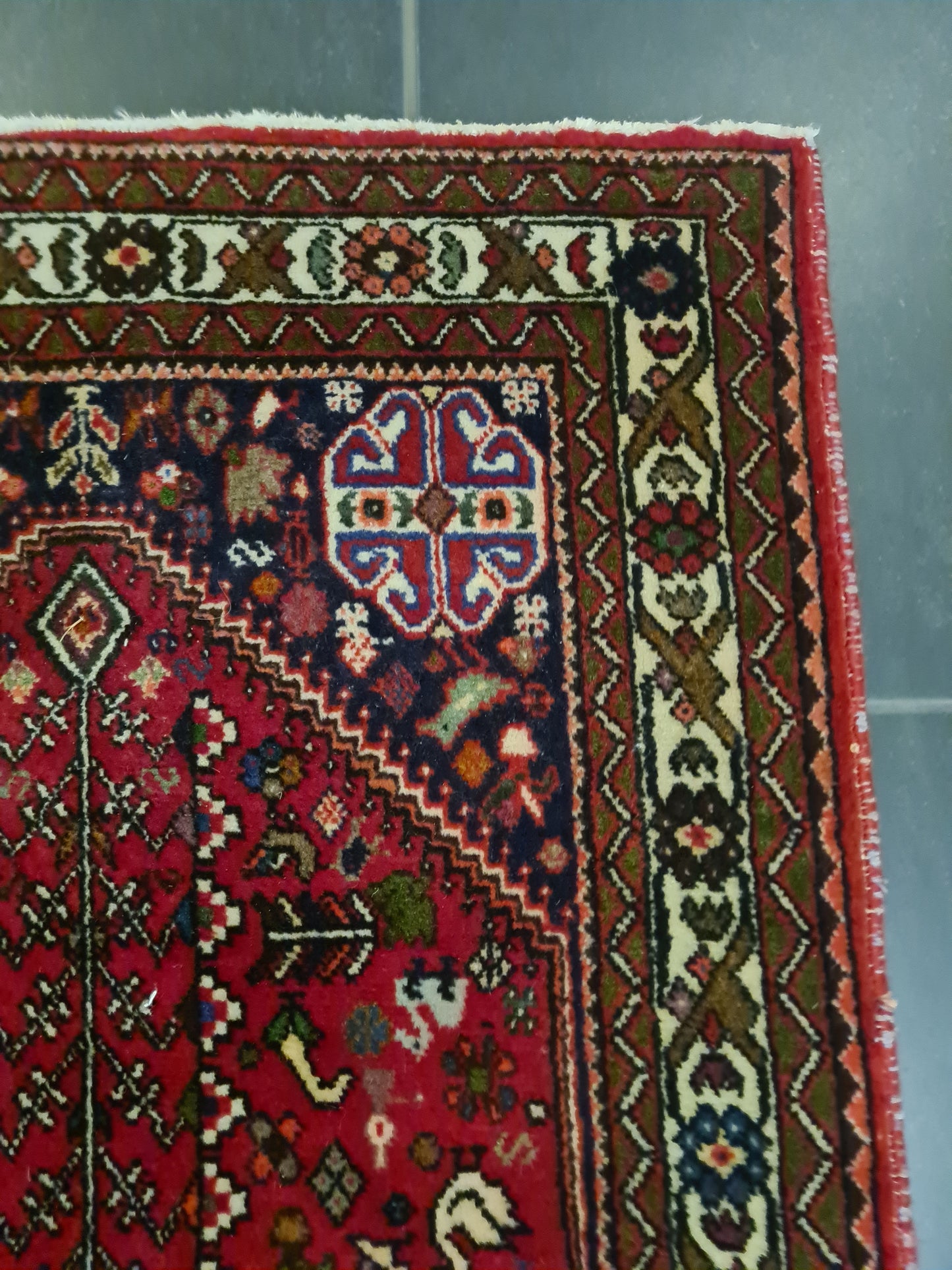 Perserteppich Orientteppich Handgeknüpfter Teppich Bidjar 150x75cm