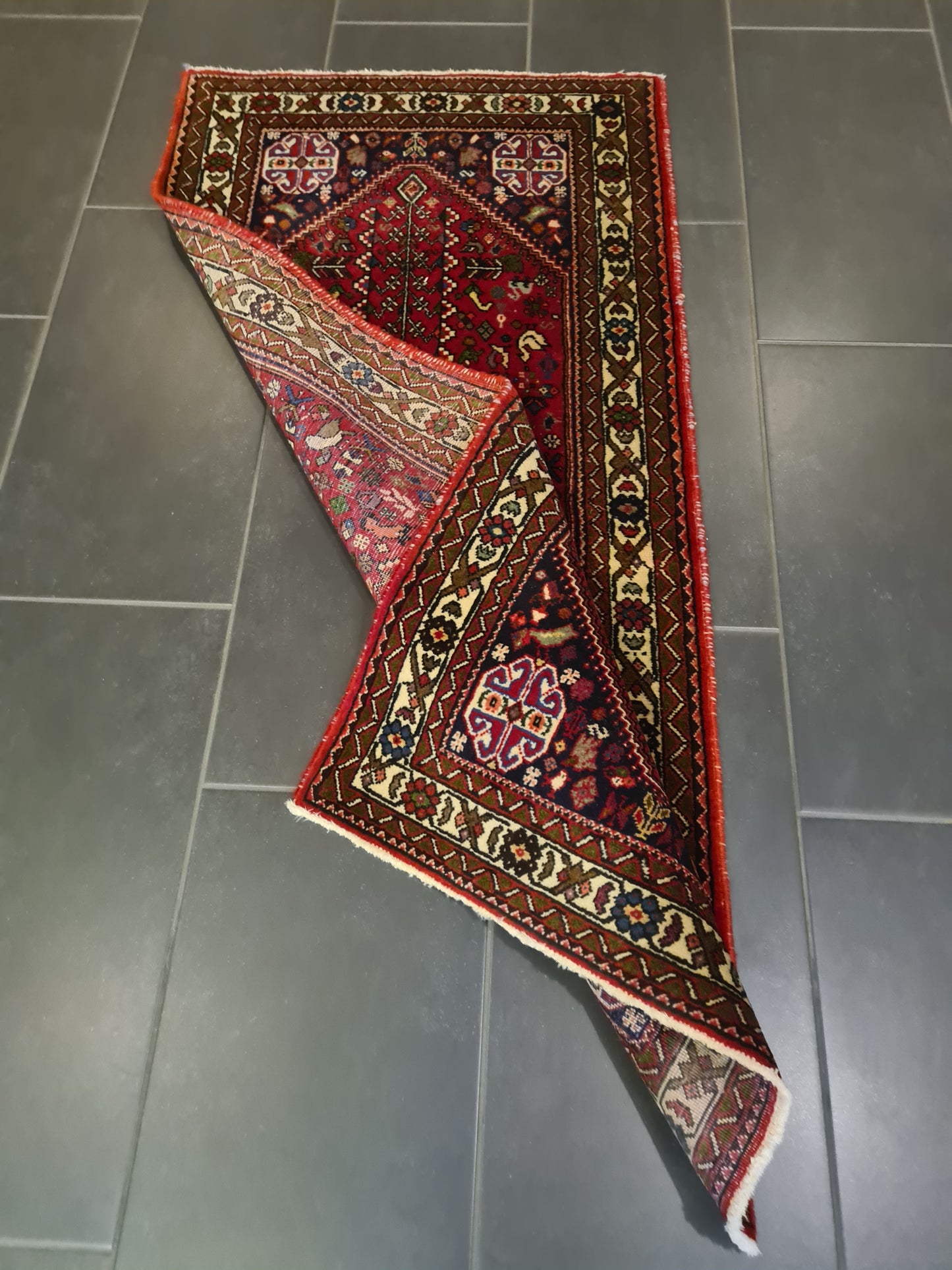 Perserteppich Orientteppich Handgeknüpfter Teppich Bidjar 150x75cm