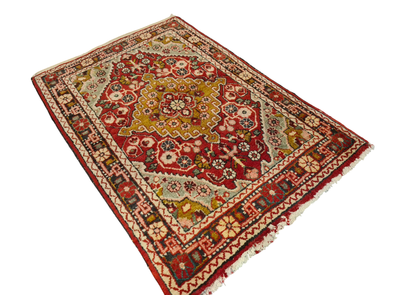 Perserteppich Orientteppich Handgeknüpfter Teppich Bidjar 95x65cm