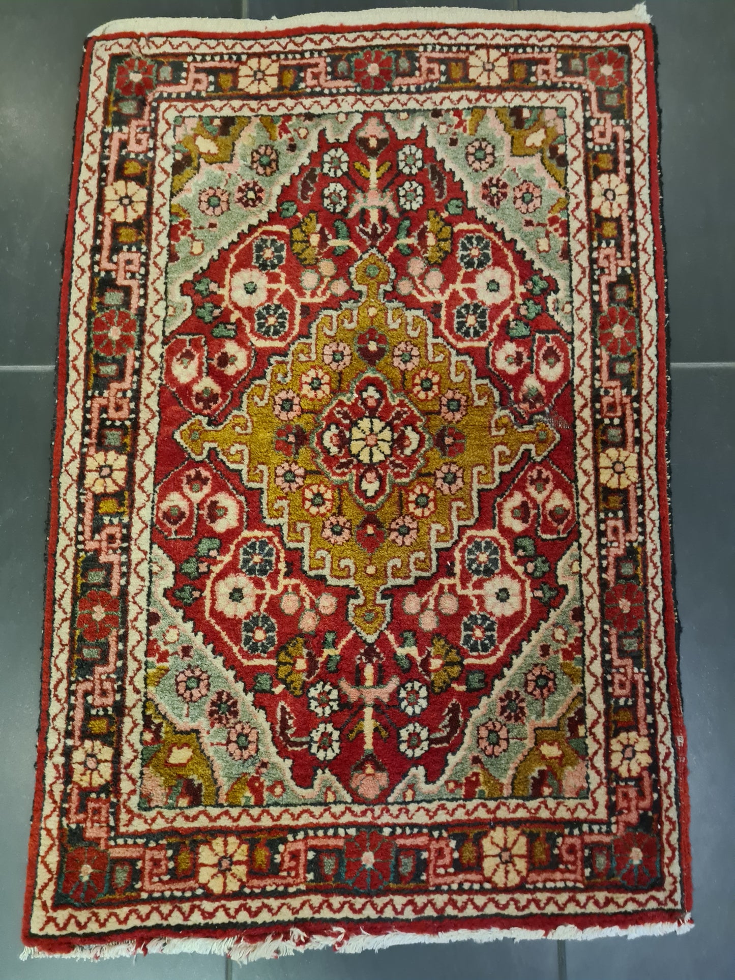 Perserteppich Orientteppich Handgeknüpfter Teppich Bidjar 95x65cm
