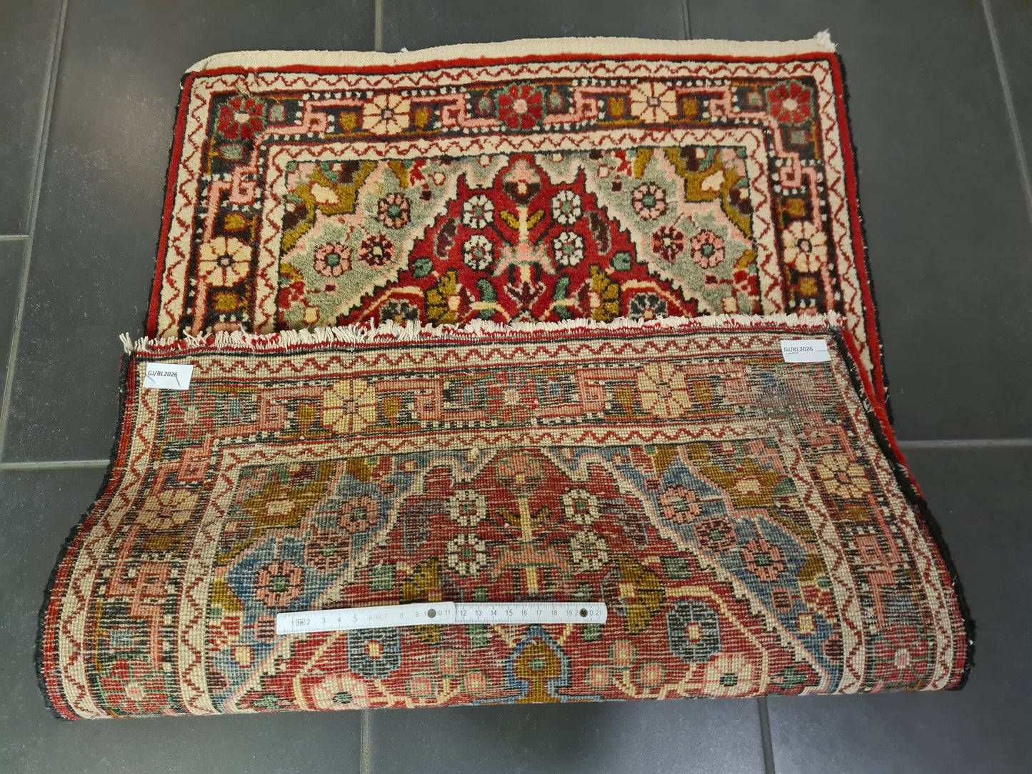Perserteppich Orientteppich Handgeknüpfter Teppich Bidjar 95x65cm