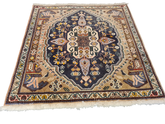 Perserteppich Orientteppich Handgeknüpfter Teppich Bidjar 70x65cm