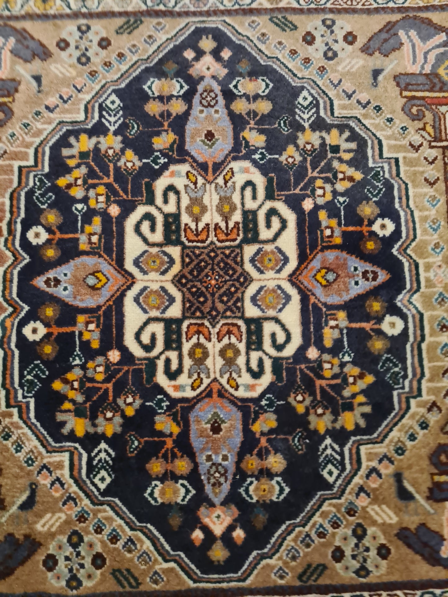 Perserteppich Orientteppich Handgeknüpfter Teppich Bidjar 70x65cm